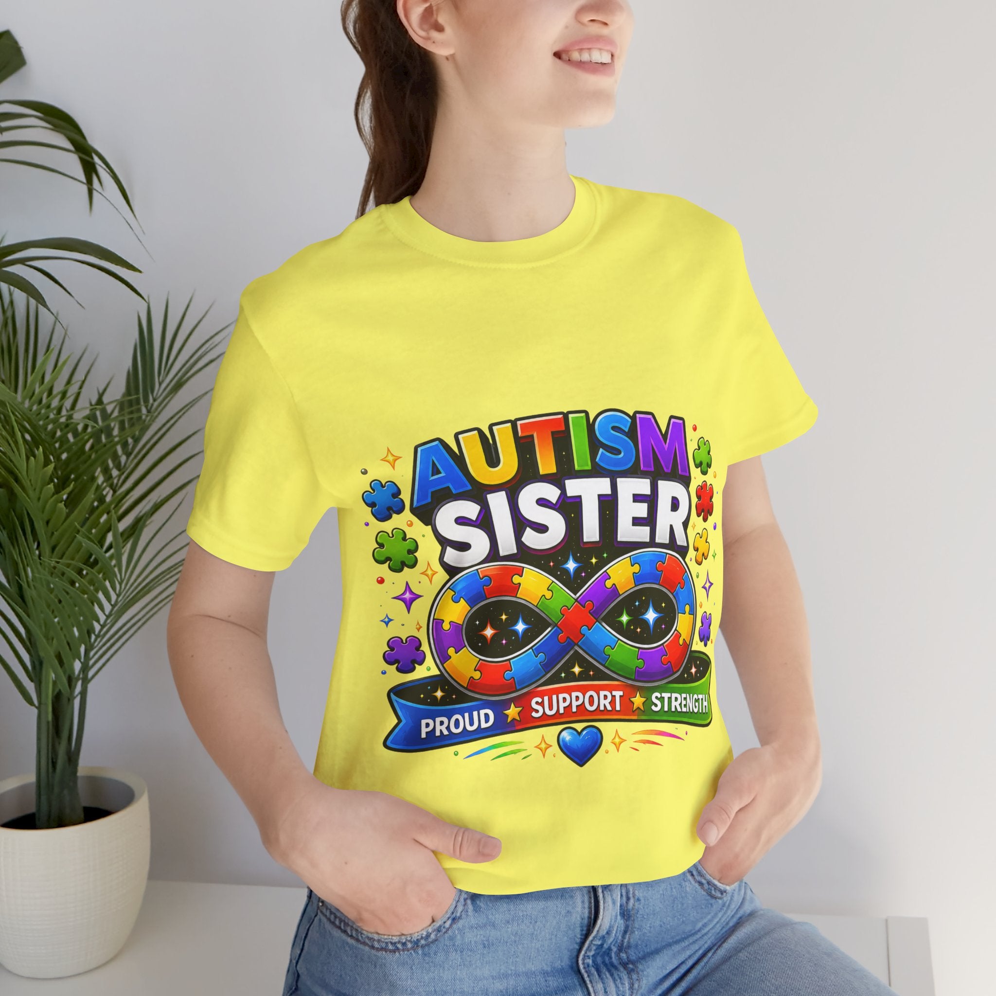 Autism Sister Tee | Puzzle Infinity Support Strength Shirt