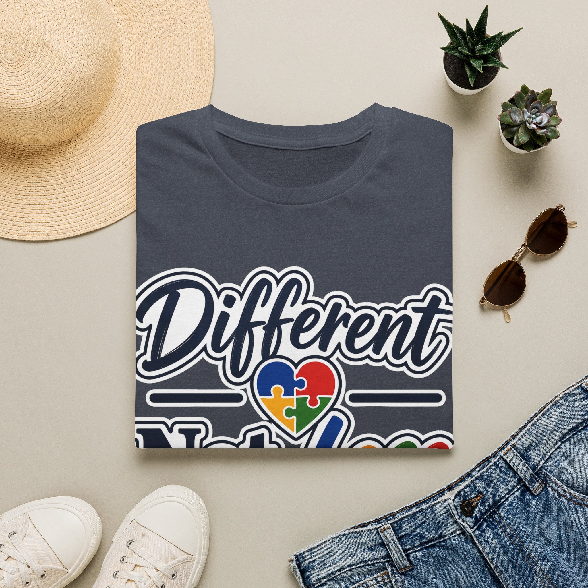 Different Not Less T-Shirt | Autism Awareness Puzzle Heart & Infinity Shirt