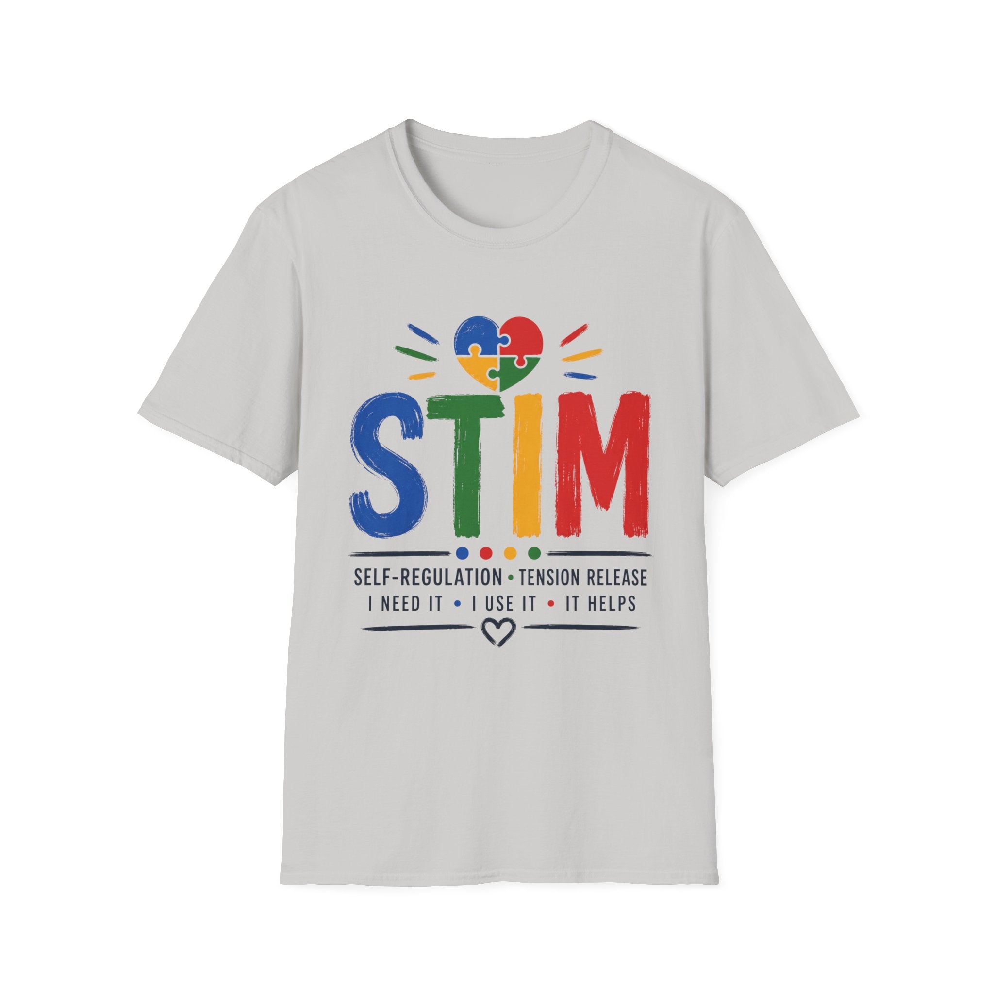 Autism Sensory Shirt | STIM Puzzle Heart Autism Awareness Shirt, Sensory Regulation Support Gift