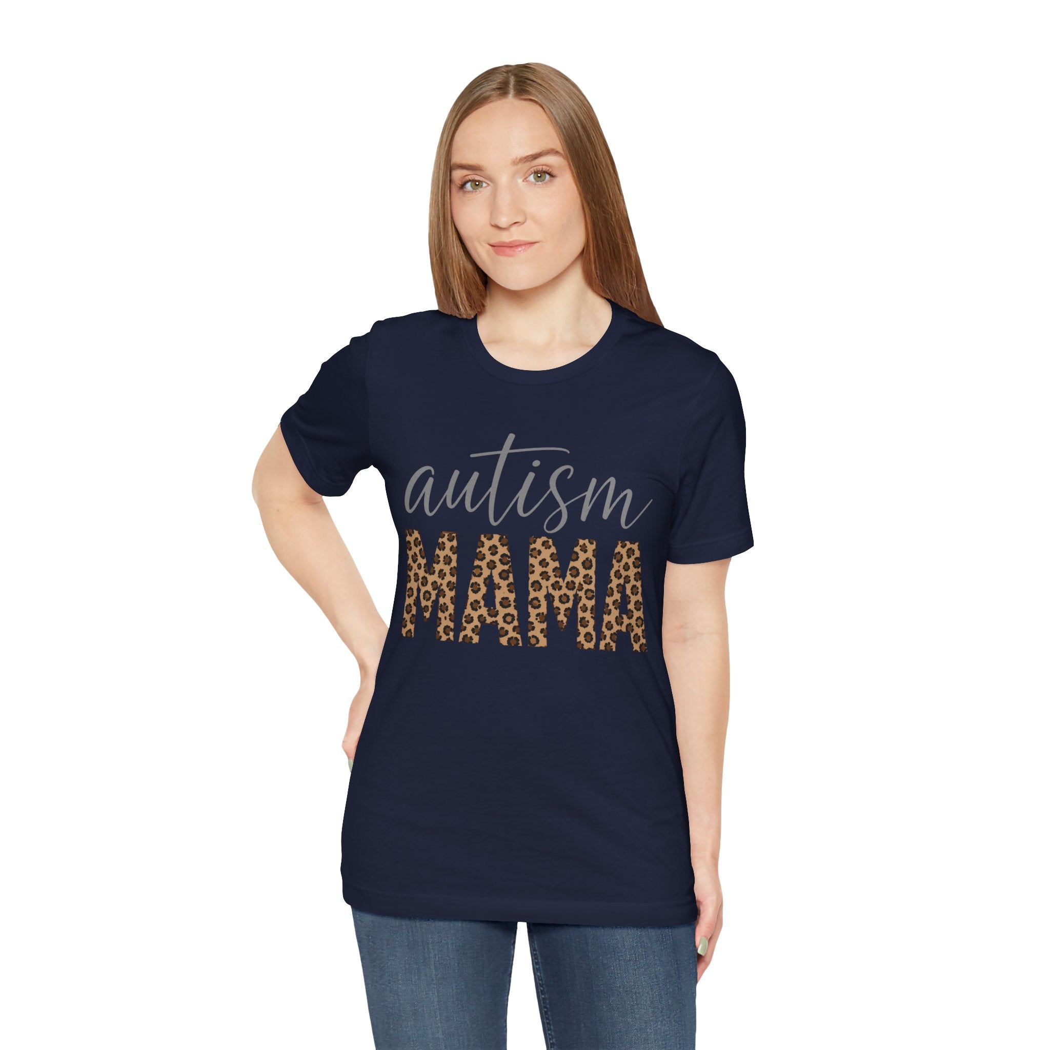 Autism Mama Leopard Print T-Shirt