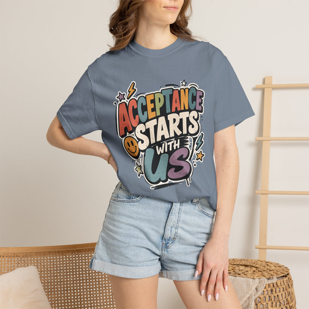 Autism Acceptance Shirt | Puzzle Heart Autism Awareness Shirt, Neurodiversity Inclusion Advocate Gift
