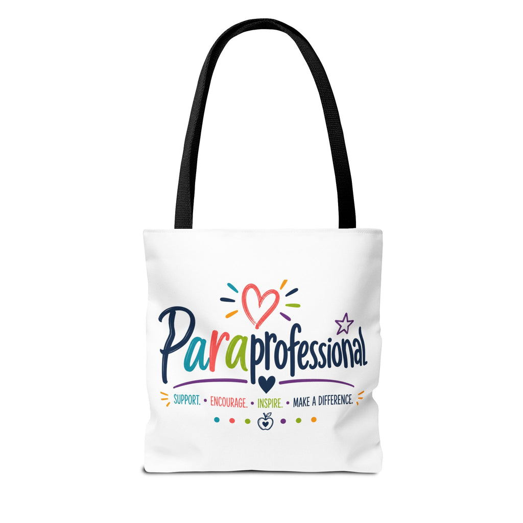 Paraprofessional Heart Logo Tote Bag | School Staff Appreciation