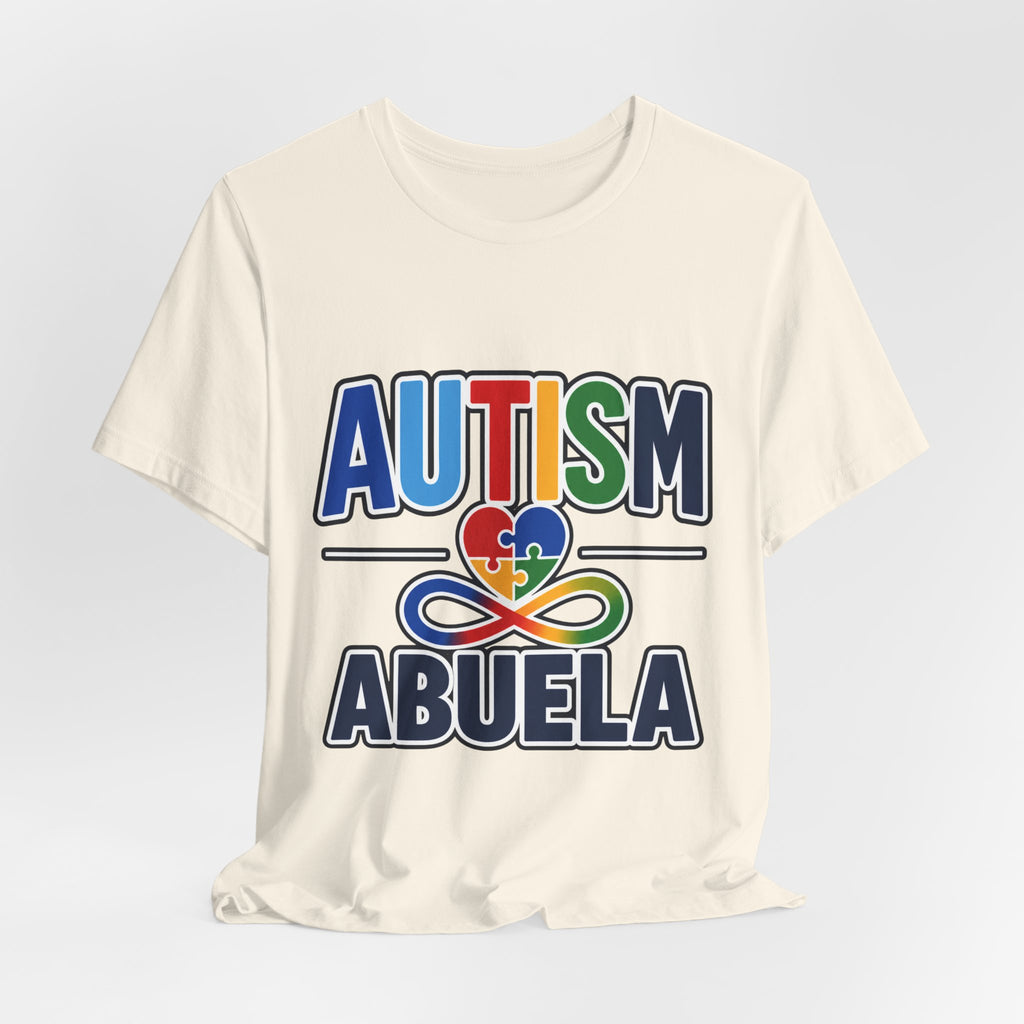 Autism Abuela Shirt | Spanish Autism Grandma T-Shirt | Puzzle Heart Infinity Design | Autism Awareness & Acceptance Gift
