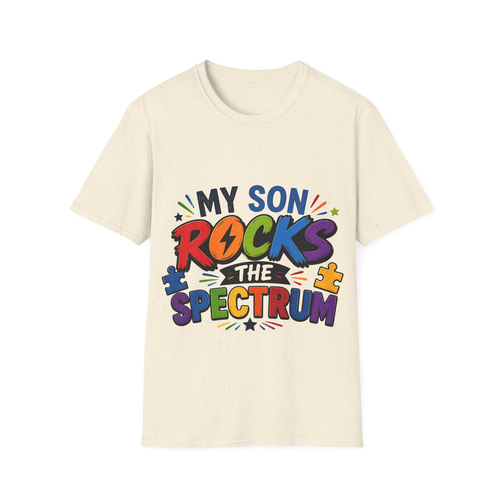 My Son Rocks the Spectrum Shirt, Autism Mom Shirt, Proud Autism Parent Tee, Autism Acceptance T-Shirt, Special Needs Mom Apparel