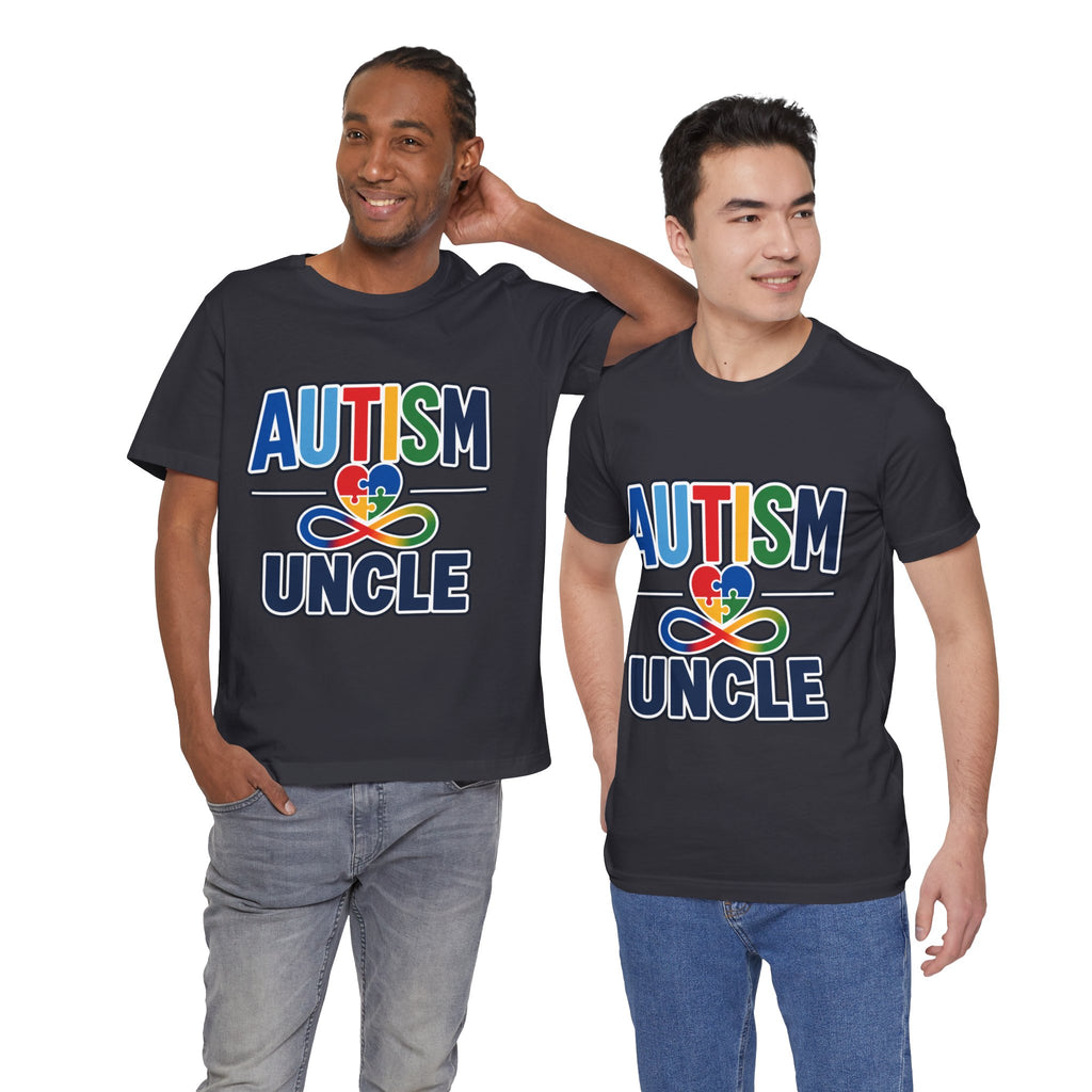 Autism Uncle Shirt | Proud Autism Uncle T-Shirt | Colorful Puzzle Ribbon Infinity Design | Autism Awareness & Acceptance Gift | Special Needs Family Apparel