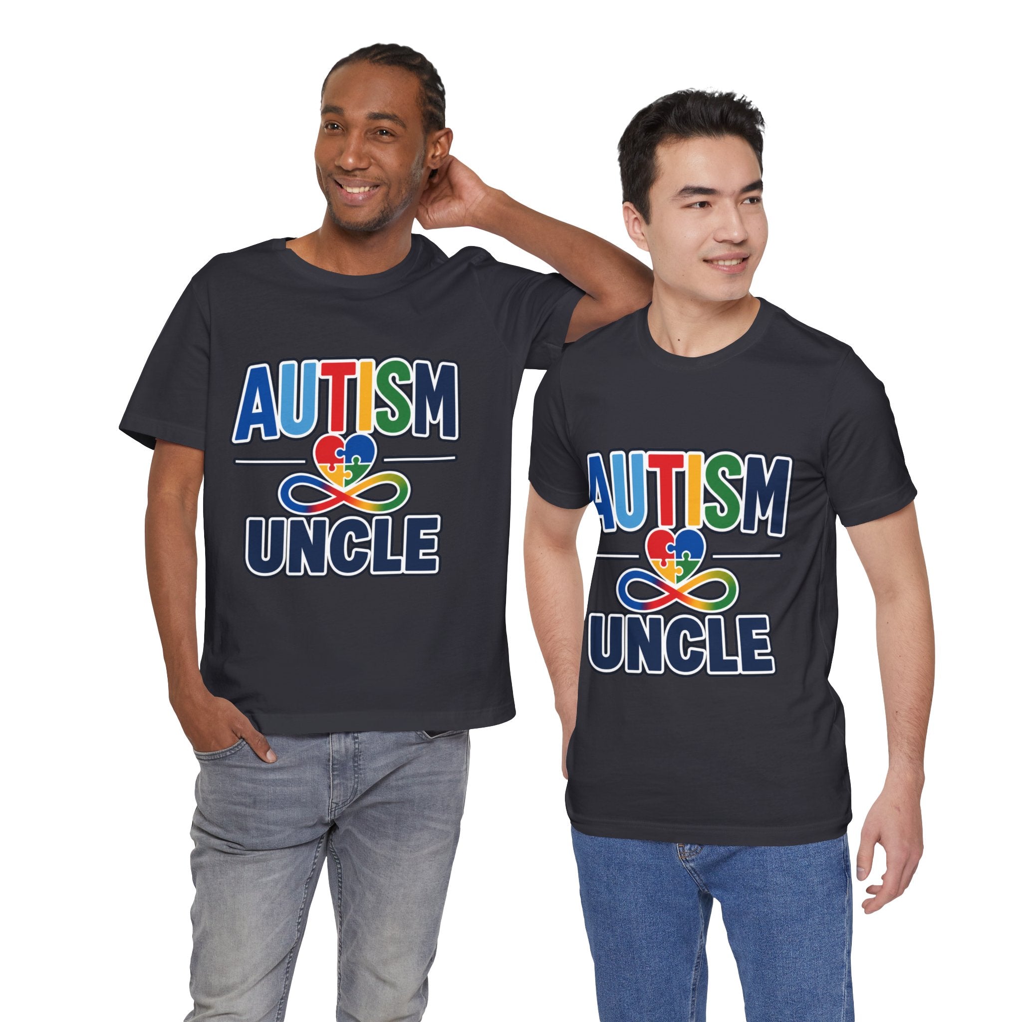 Autism Uncle Shirt | Proud Autism Uncle T-Shirt | Colorful Puzzle Ribbon Infinity Design | Autism Awareness & Acceptance Gift | Special Needs Family Apparel