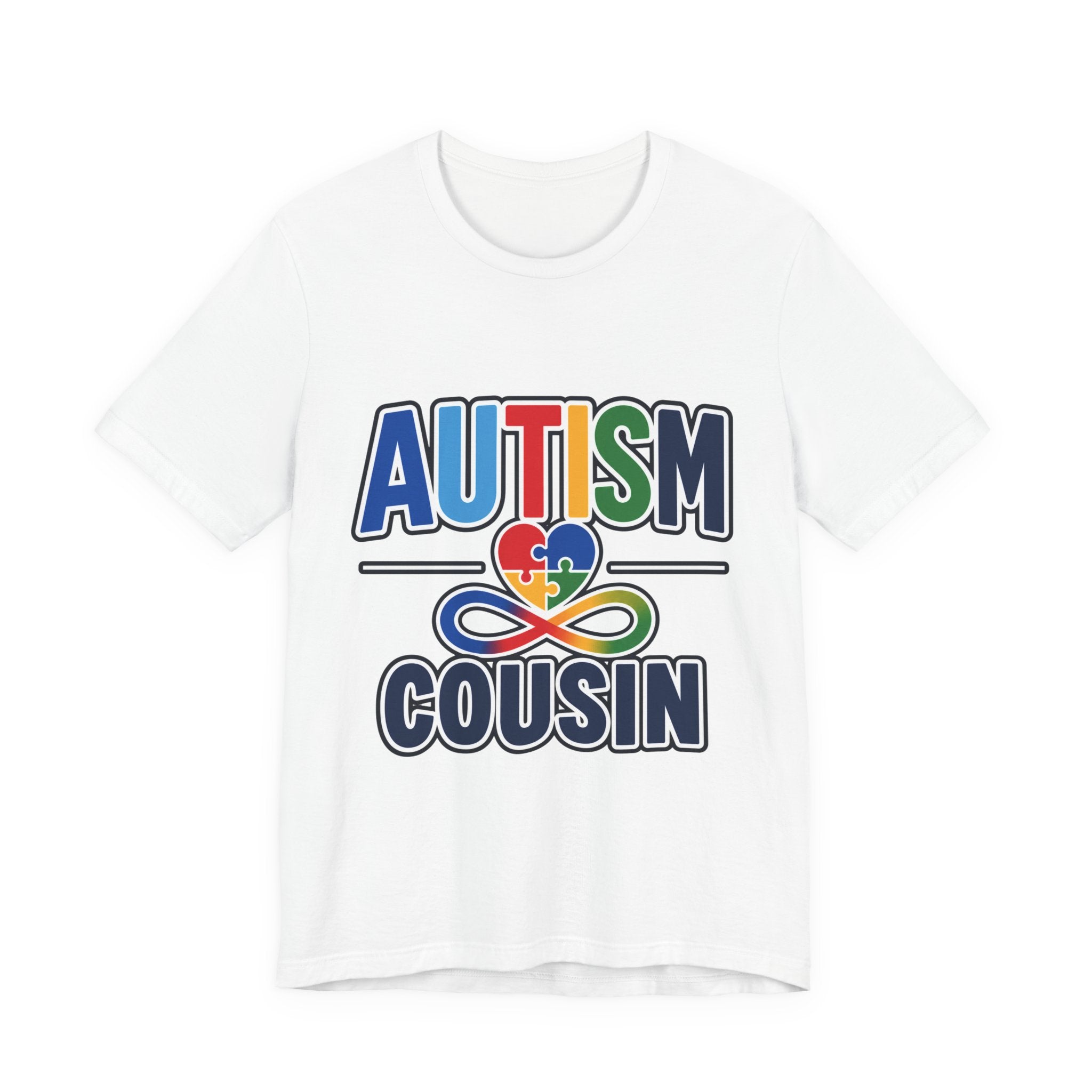 Autism Cousin Shirt | Proud Autism Cousin T-Shirt | Puzzle Heart Infinity Design | Autism Awareness & Acceptance Gift | Special Needs Family Apparel Tee