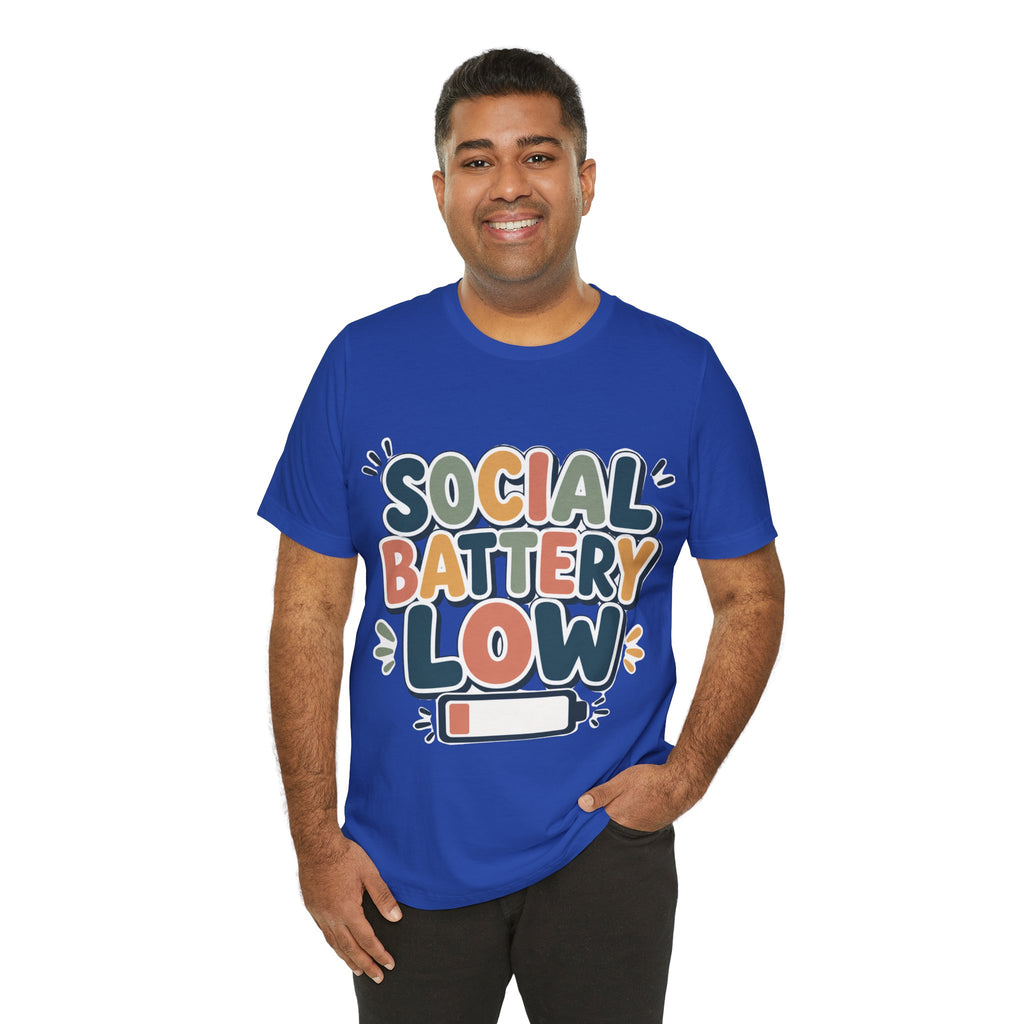 Social Battery Low T-Shirt — Funny Introvert Tee