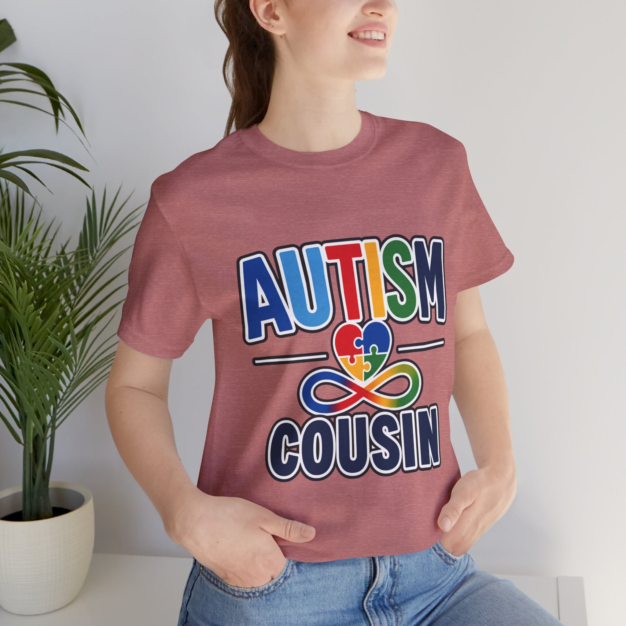 Autism Cousin Shirt | Proud Autism Cousin T-Shirt | Puzzle Heart Infinity Design | Autism Awareness & Acceptance Gift | Special Needs Family Apparel Tee