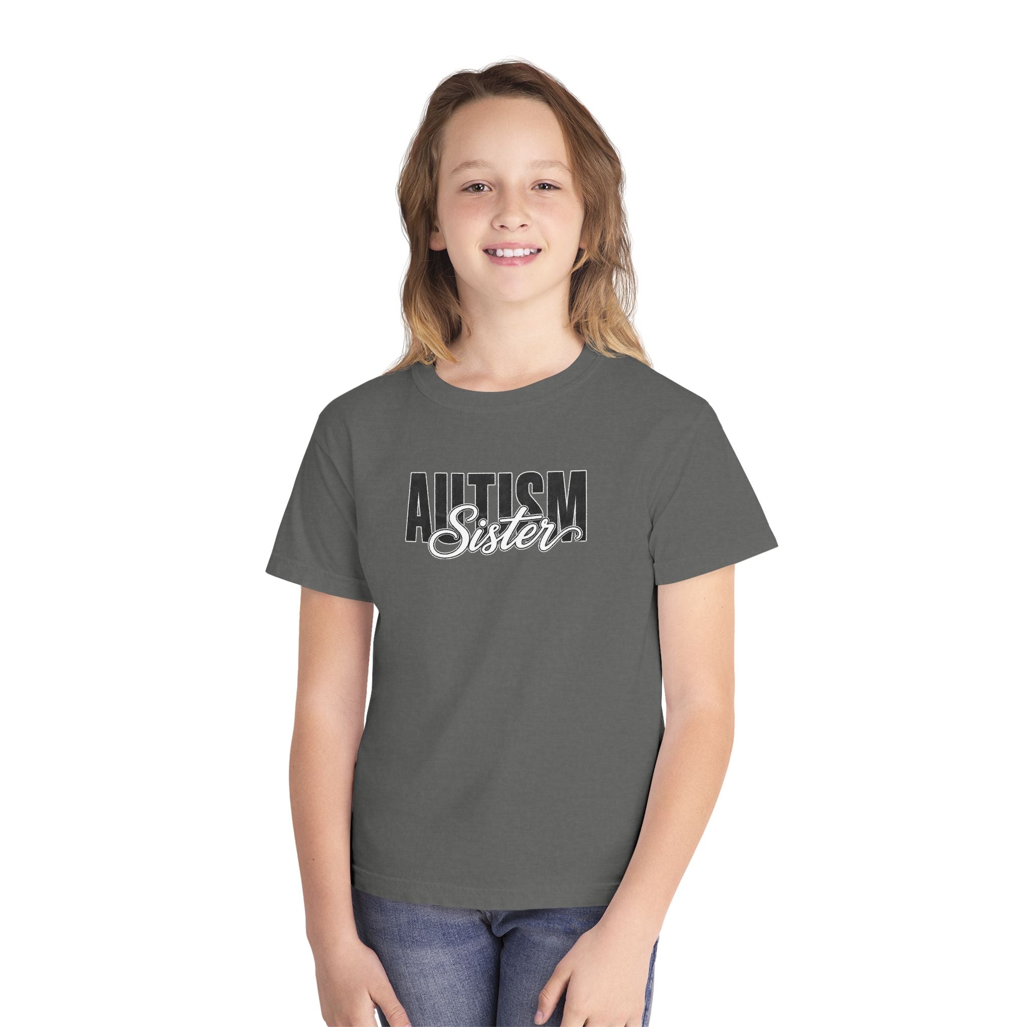 Autism Sister Youth Shirt Kids Autism Sister T Shirt Proud Autism Sibling Tee Autism Awareness Autism Acceptance Gift for Girls