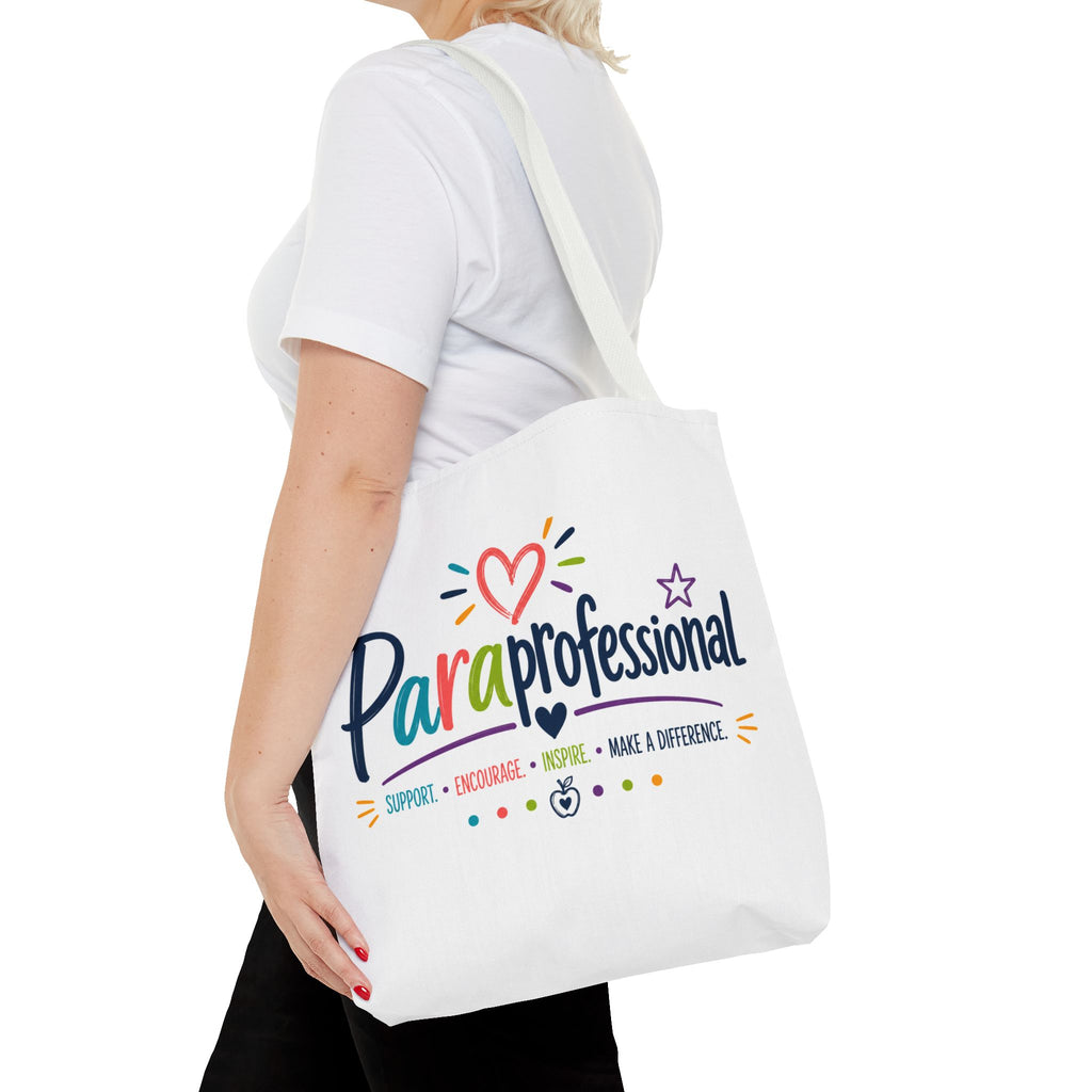 Paraprofessional Heart Logo Tote Bag | School Staff Appreciation