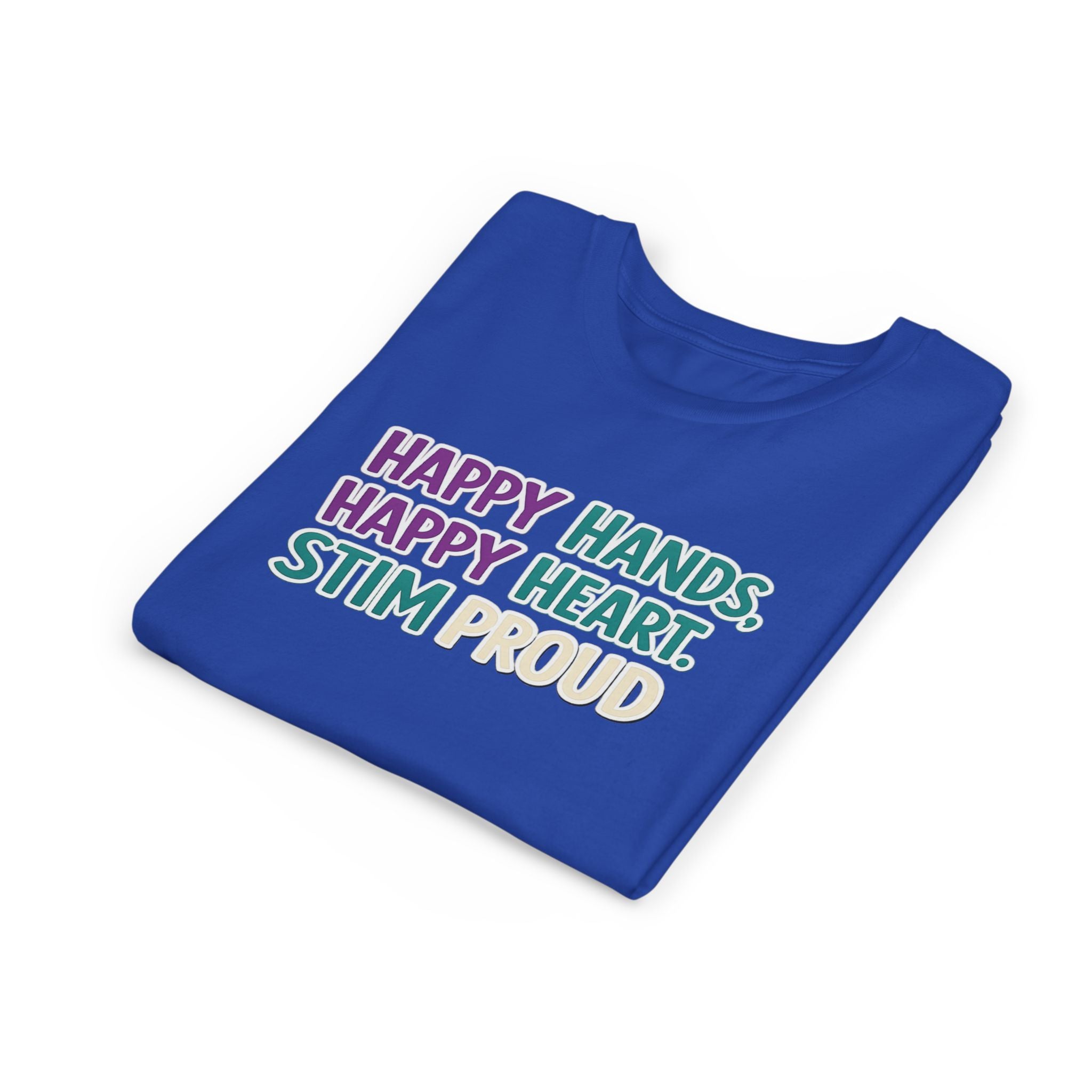 Happy Hands Happy Heart Youth Shirt Stim Proud Autism Awareness T Shirt Sensory Friendly Kids Neurodivergent Special Needs Tee