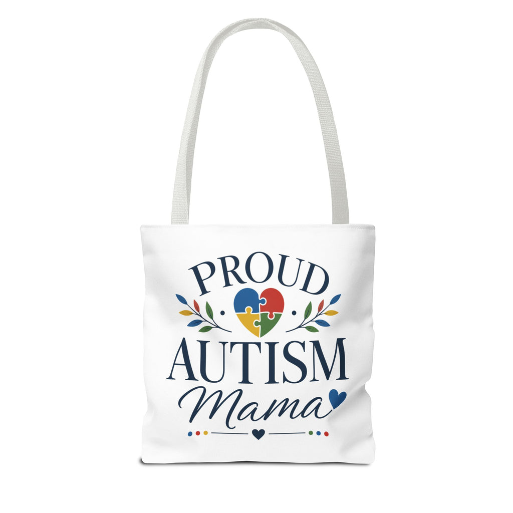 Proud Autism Mama Tote Bag | Puzzle Heart Support Awareness