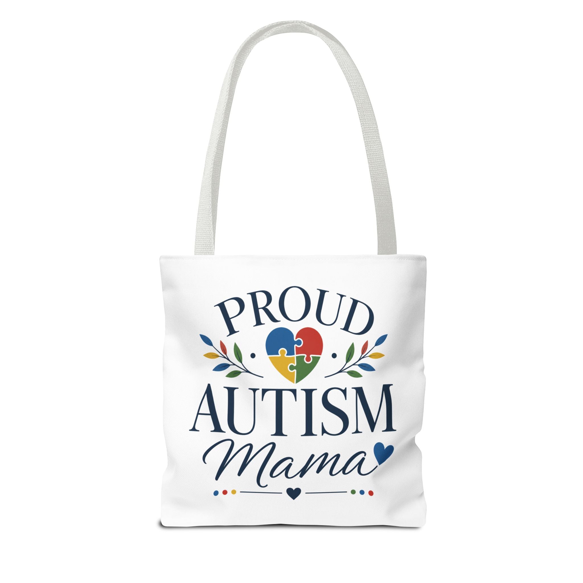 Proud Autism Mama Tote Bag | Puzzle Heart Support Awareness