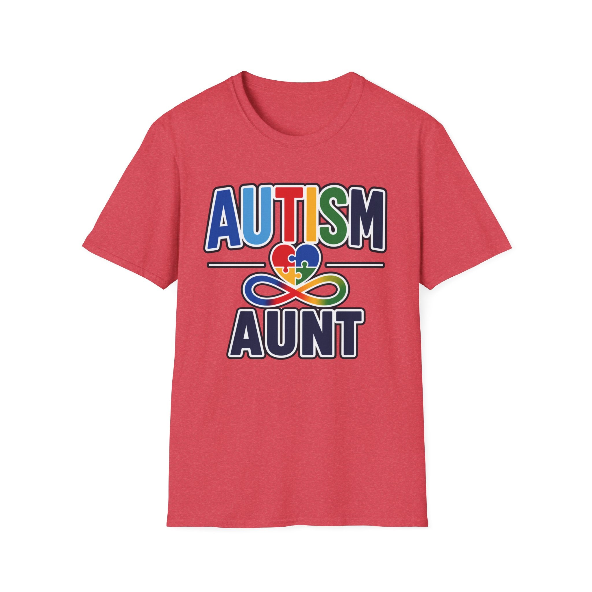 Autism Aunt T-Shirt | Puzzle Heart Infinity Logo