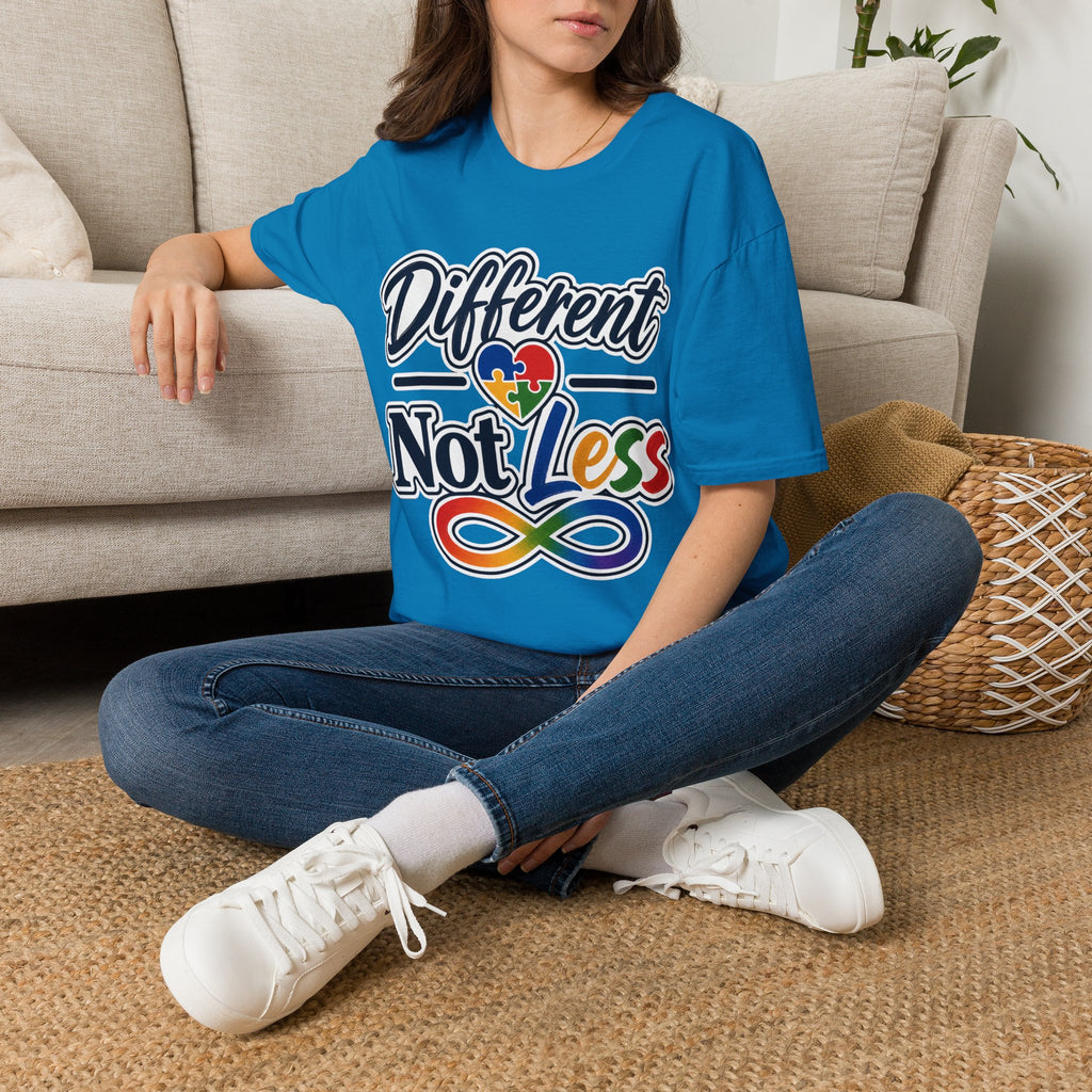 Different Not Less T-Shirt | Autism Awareness Puzzle Heart & Infinity Shirt