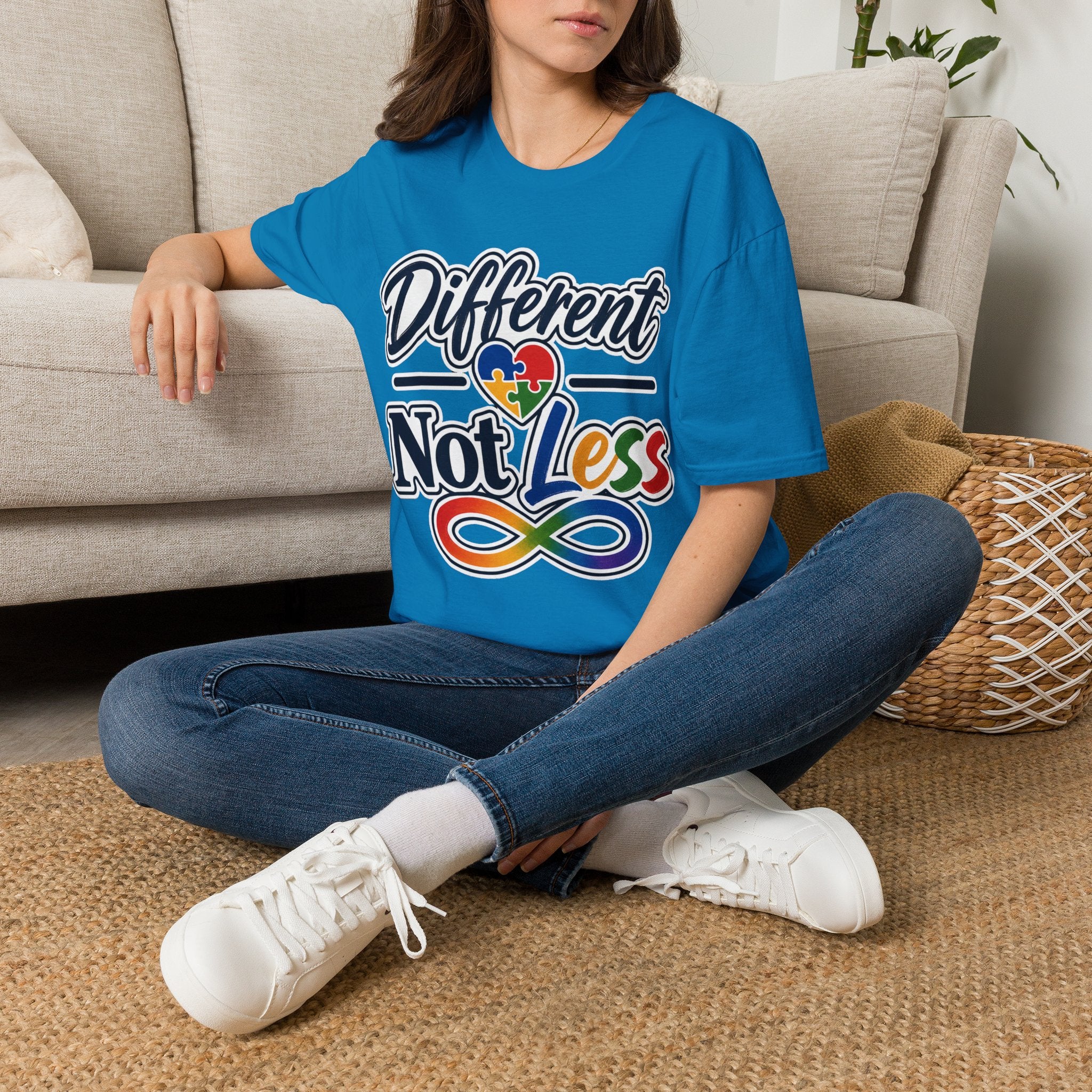 Different Not Less T-Shirt | Autism Awareness Puzzle Heart & Infinity Shirt