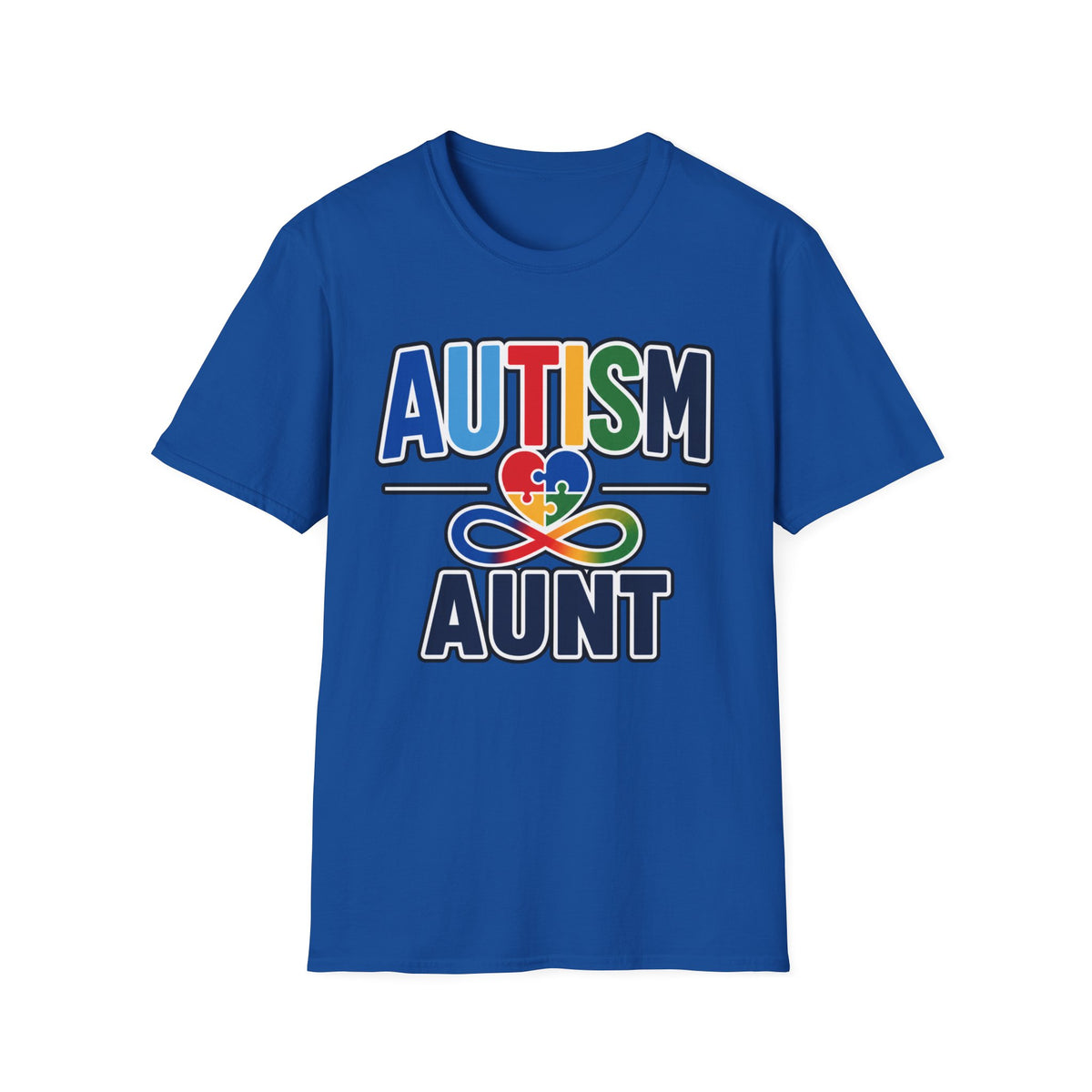 Autism Aunt T-Shirt | Puzzle Heart Infinity Logo