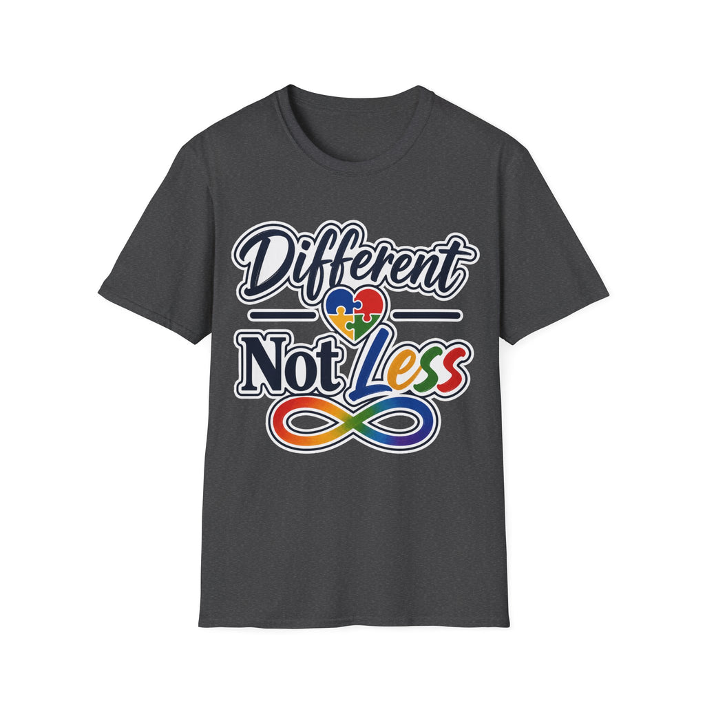 Different Not Less T-Shirt | Autism Awareness Puzzle Heart & Infinity Shirt