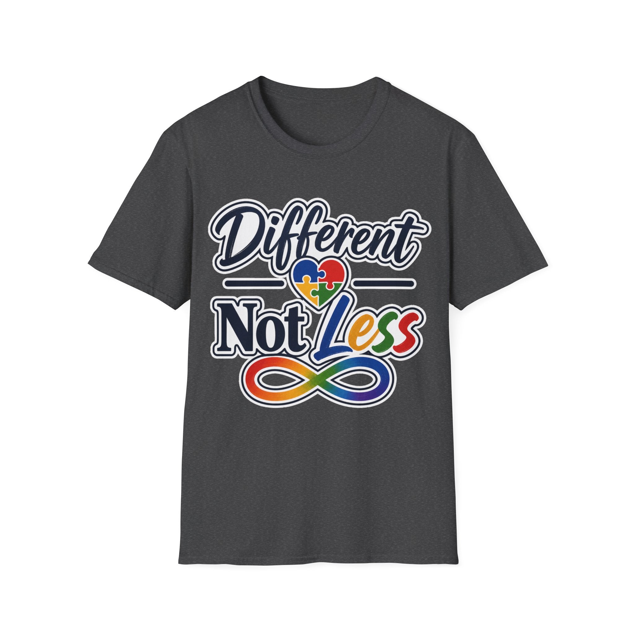 Different Not Less T-Shirt | Autism Awareness Puzzle Heart & Infinity Shirt