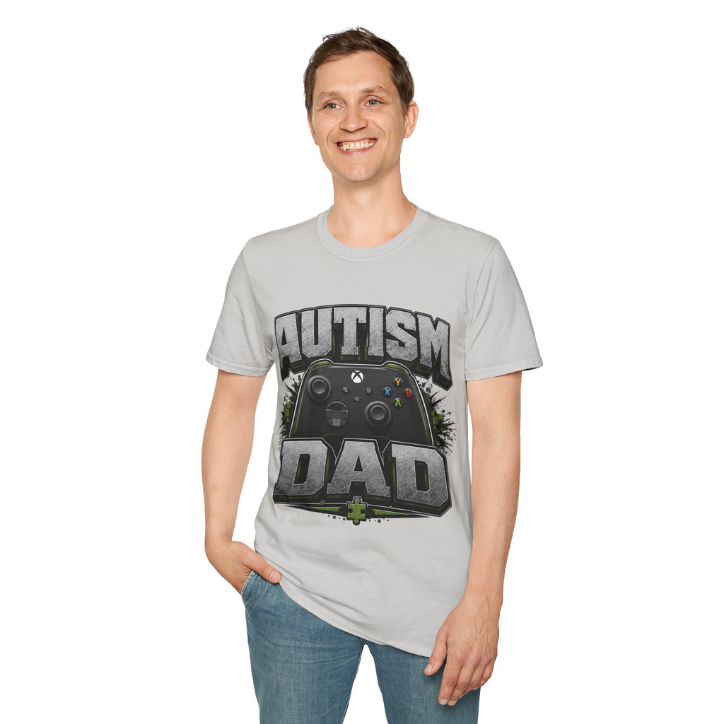 Autism Dad T-Shirt | Video Game Controller Awareness Tee