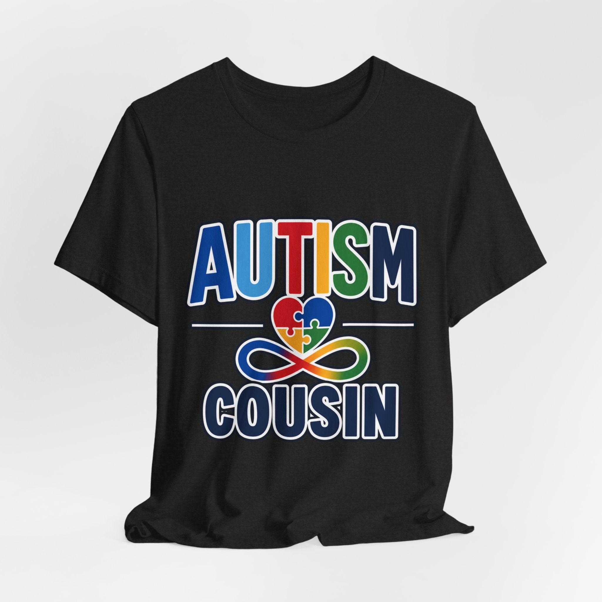 Autism Cousin Shirt | Proud Autism Cousin T-Shirt | Puzzle Heart Infinity Design | Autism Awareness & Acceptance Gift | Special Needs Family Apparel Tee