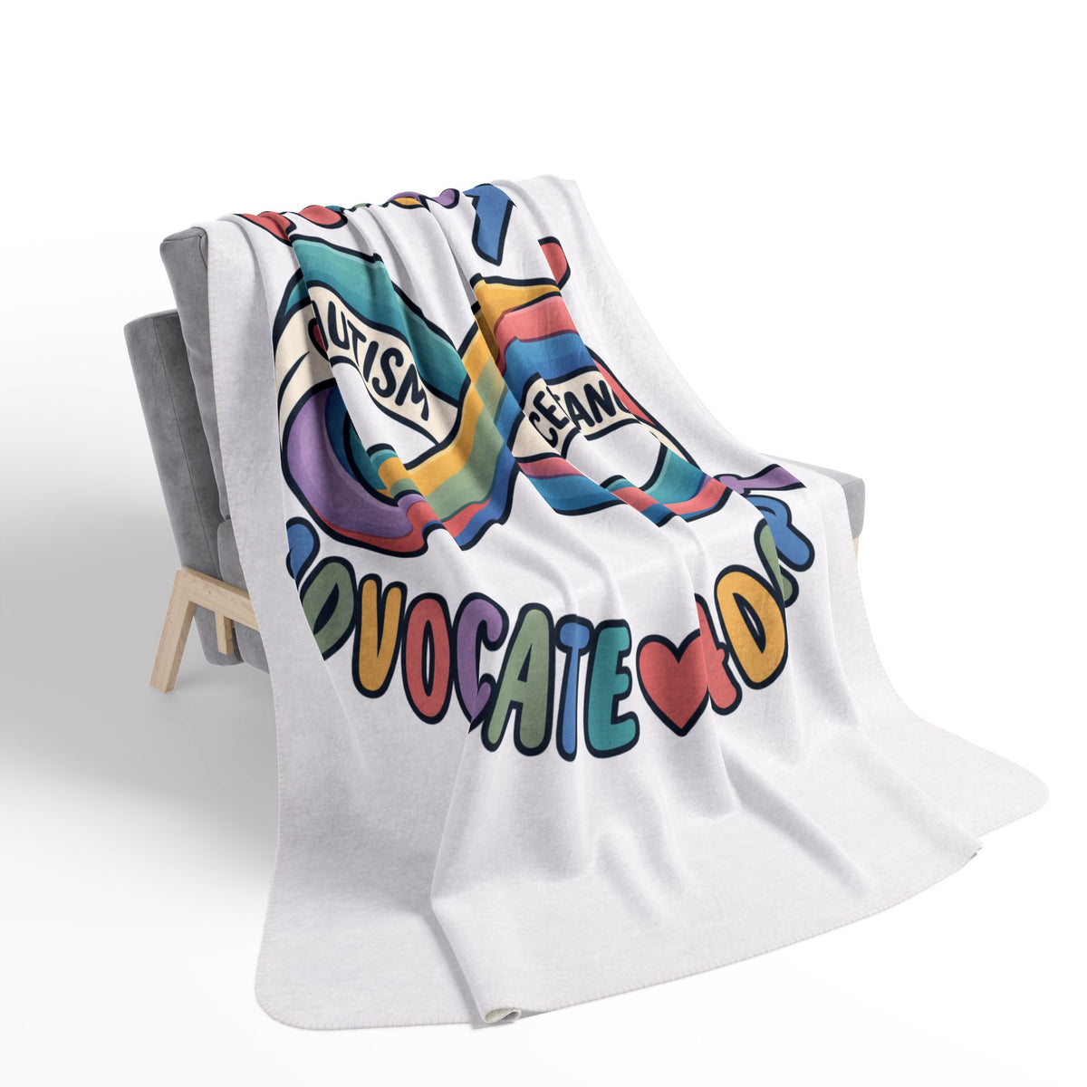 Autism Acceptance Infinity Sherpa Blanket, Advocate Adapt Throw, Autism Awareness Gift  Neurodiversity Blanket Autism Family Gift