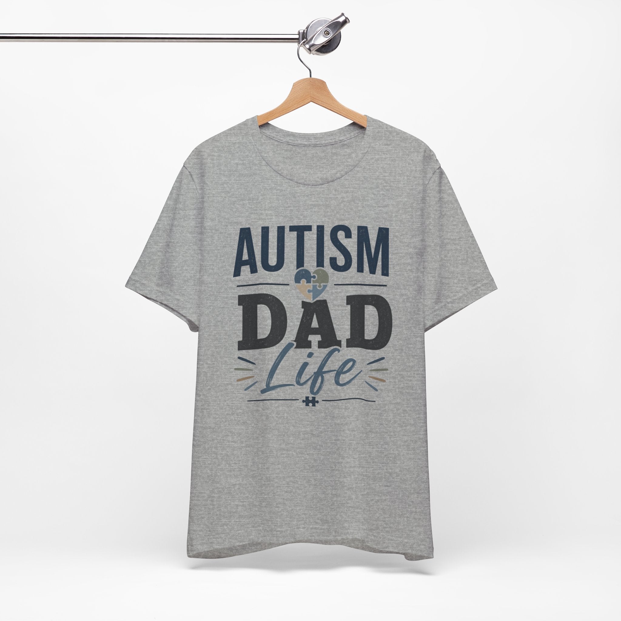 Autism Dad Life Shirt Autism Dad T Shirt Proud Autism Father Gift Autism Awareness Shirt Special Needs Dad Tee Puzzle Heart Design