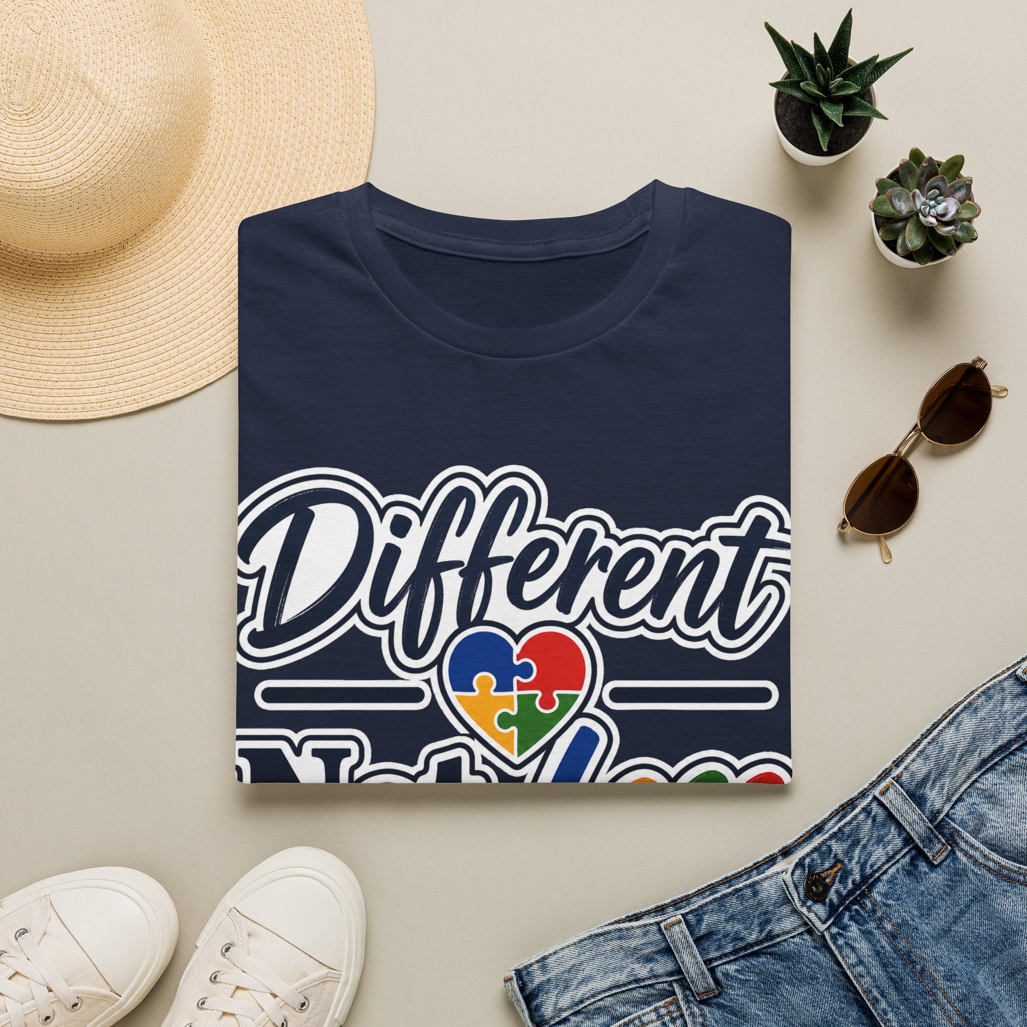 Different Not Less T-Shirt | Autism Awareness Puzzle Heart & Infinity Shirt