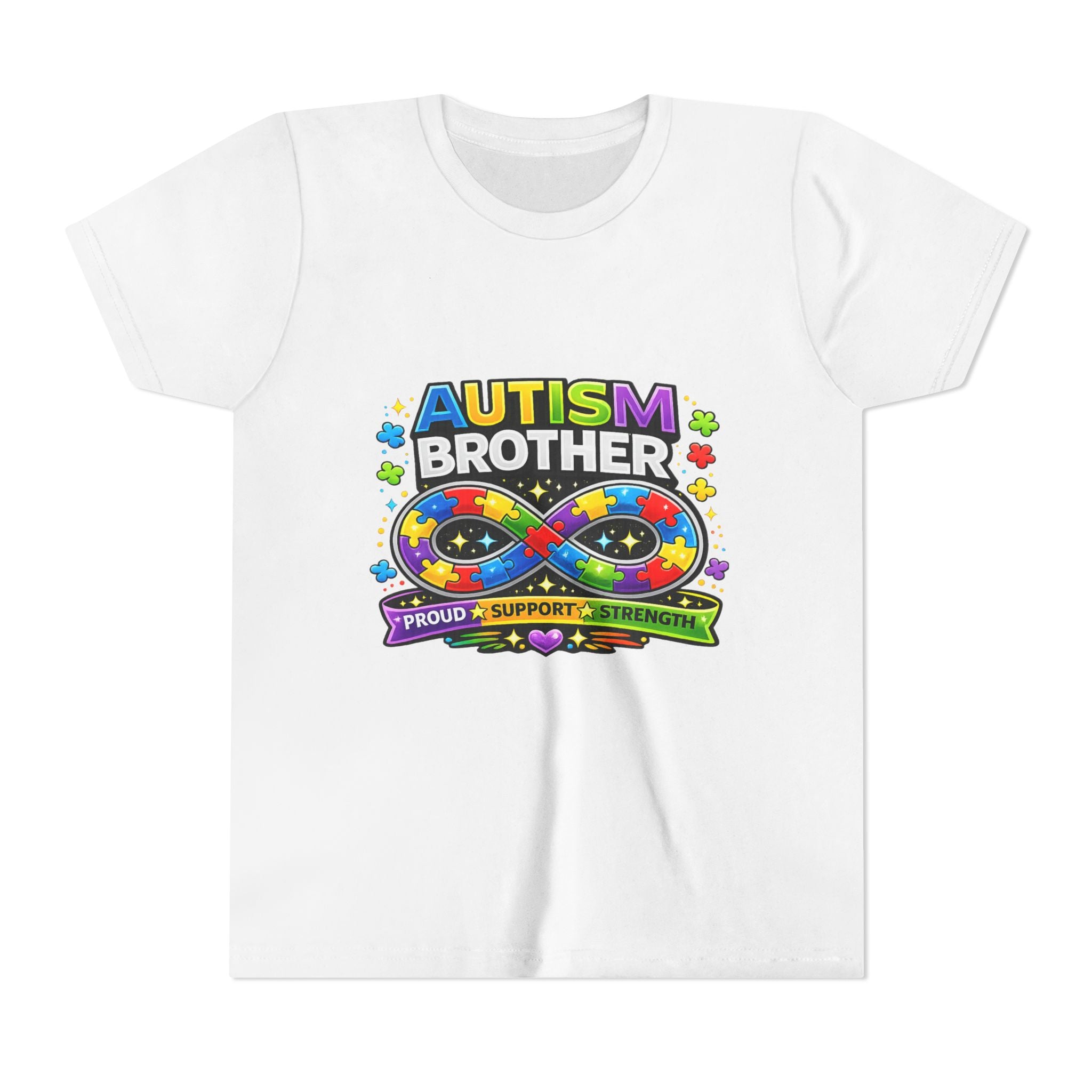 Autism Brother Shirt | Autism Sibling Tee | Infinity Puzzle Shirt | Proud Support Strength | Autism Acceptance Gift for Brother