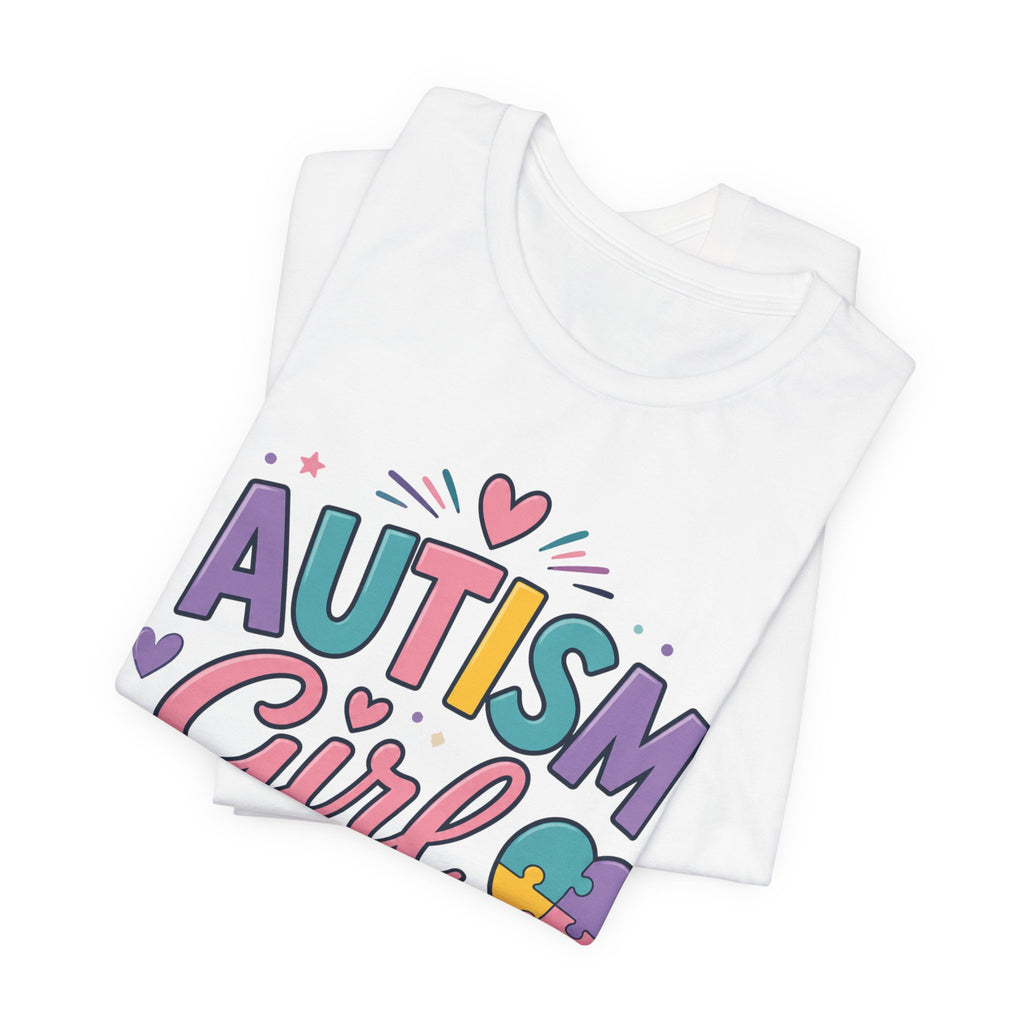Autism Girl Mom T-Shirt | Puzzle Heart Mom Tee, Neurodiversity Support