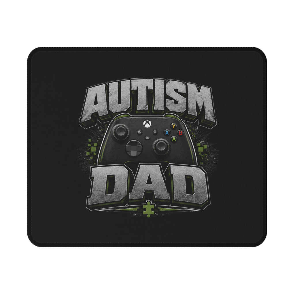 Autism Dad Gaming Mouse Pad | Non-Slip Controller Puzzle Piece Desk Mat | Autism Awareness Gift for Gamers