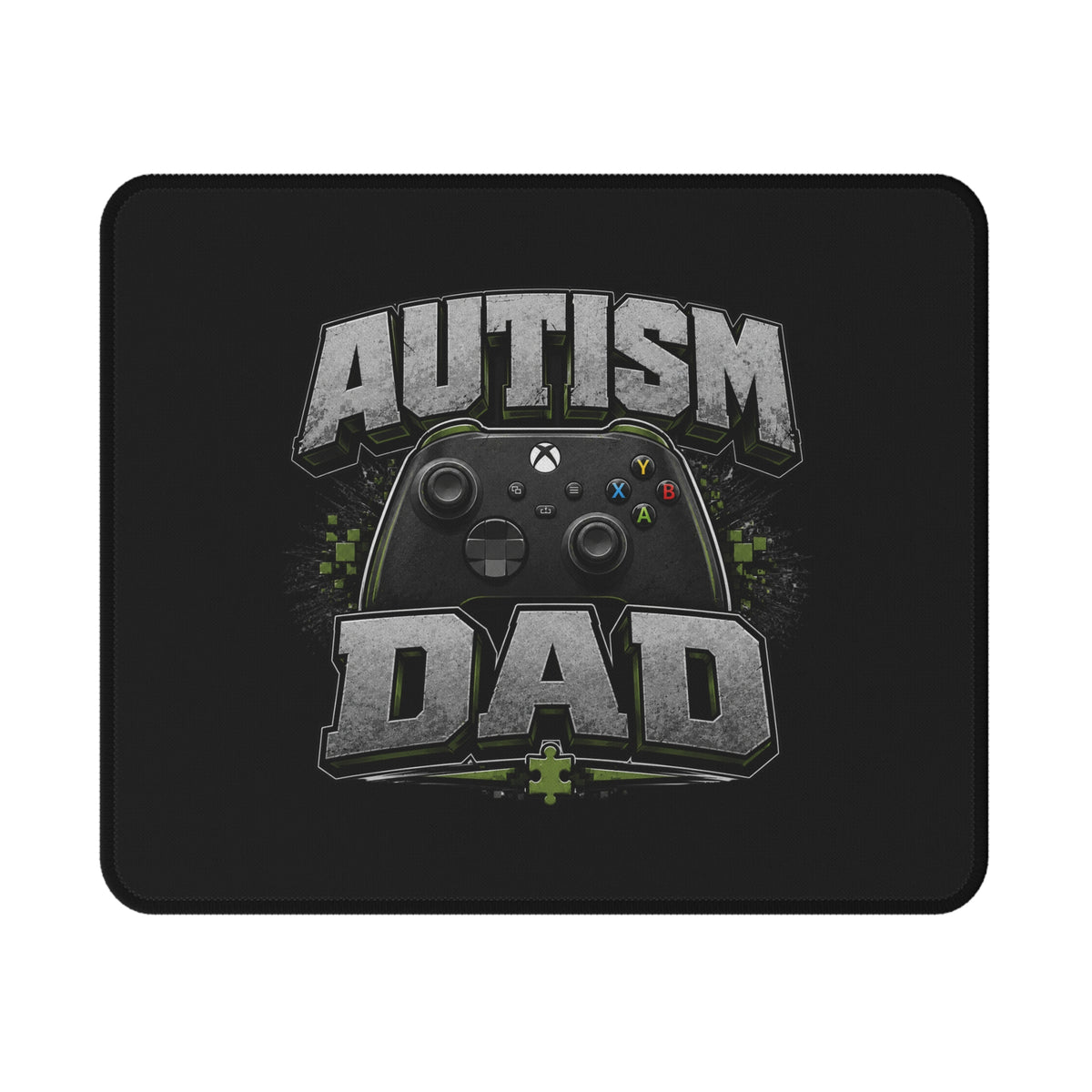 Autism Dad Gaming Mouse Pad | Non-Slip Controller Puzzle Piece Desk Mat | Autism Awareness Gift for Gamers