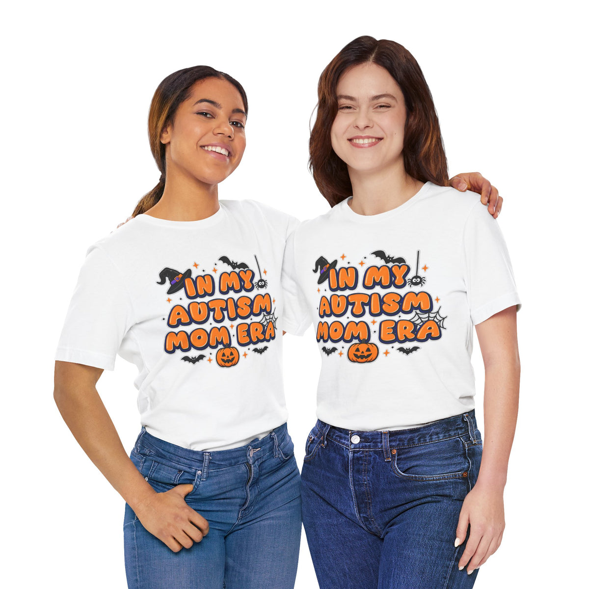 In My Autism Mom Era Tee | Halloween Pumpkin Witch Bat Spiderweb