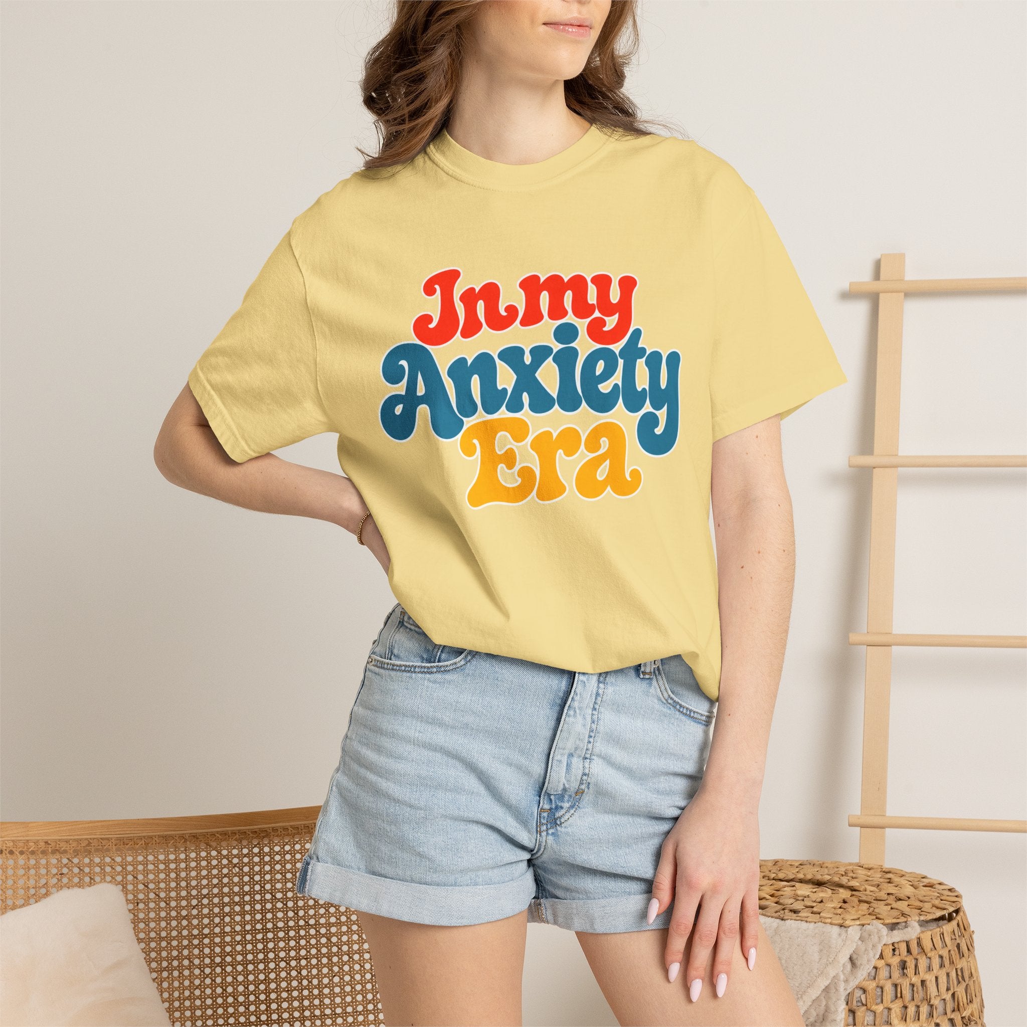 I Am In My Anxiety Era Shirt Anxiety Awareness T Shirt Mental Health Tee Cute Pastel Graphic Shirt Self Care Gift Unisex Apparel
