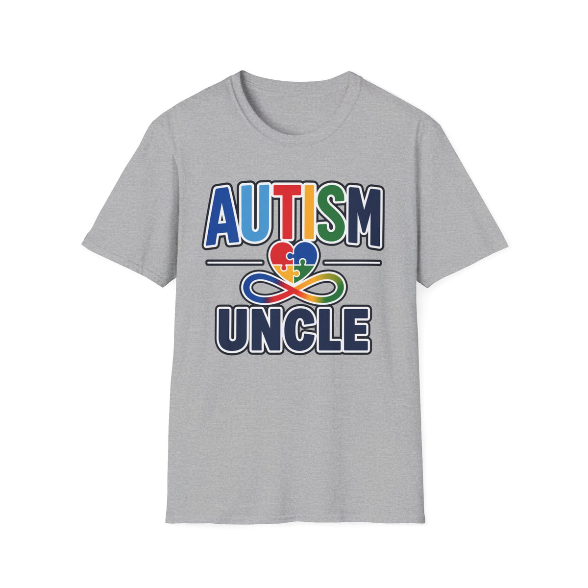 Autism Uncle Shirt, Puzzle Heart Neurodiversity Support Tee, Autism Awareness Uncle Gift, Autism Acceptance Family T-Shirt