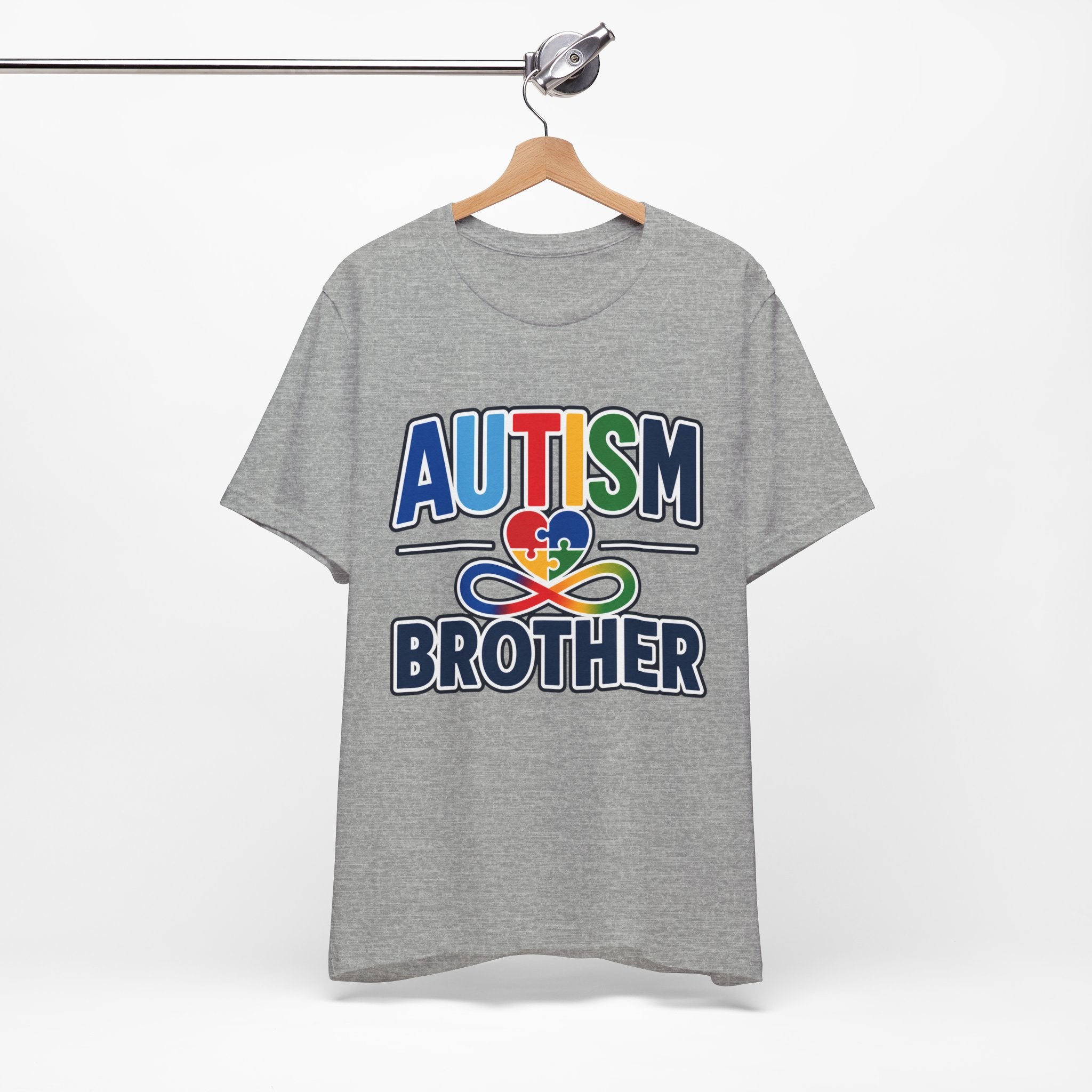 Autism Brother Shirt | Puzzle Heart Infinity T-Shirt | Proud Autism Sibling Tee | Autism Awareness & Acceptance Gift for Brother