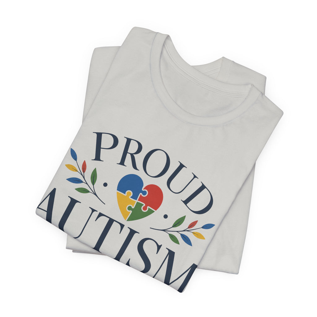 Proud Autism Mama T-Shirt | Puzzle Heart Mom Tee