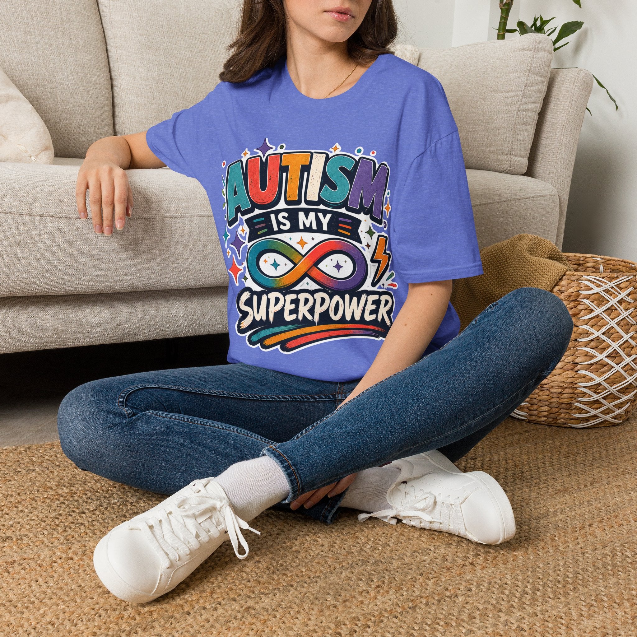 Autism Is My Superpower Shirt Autism Awareness T Shirt Autism Acceptance Tee Infinity Heart Puzzle Design Neurodiversity Gift Unisex