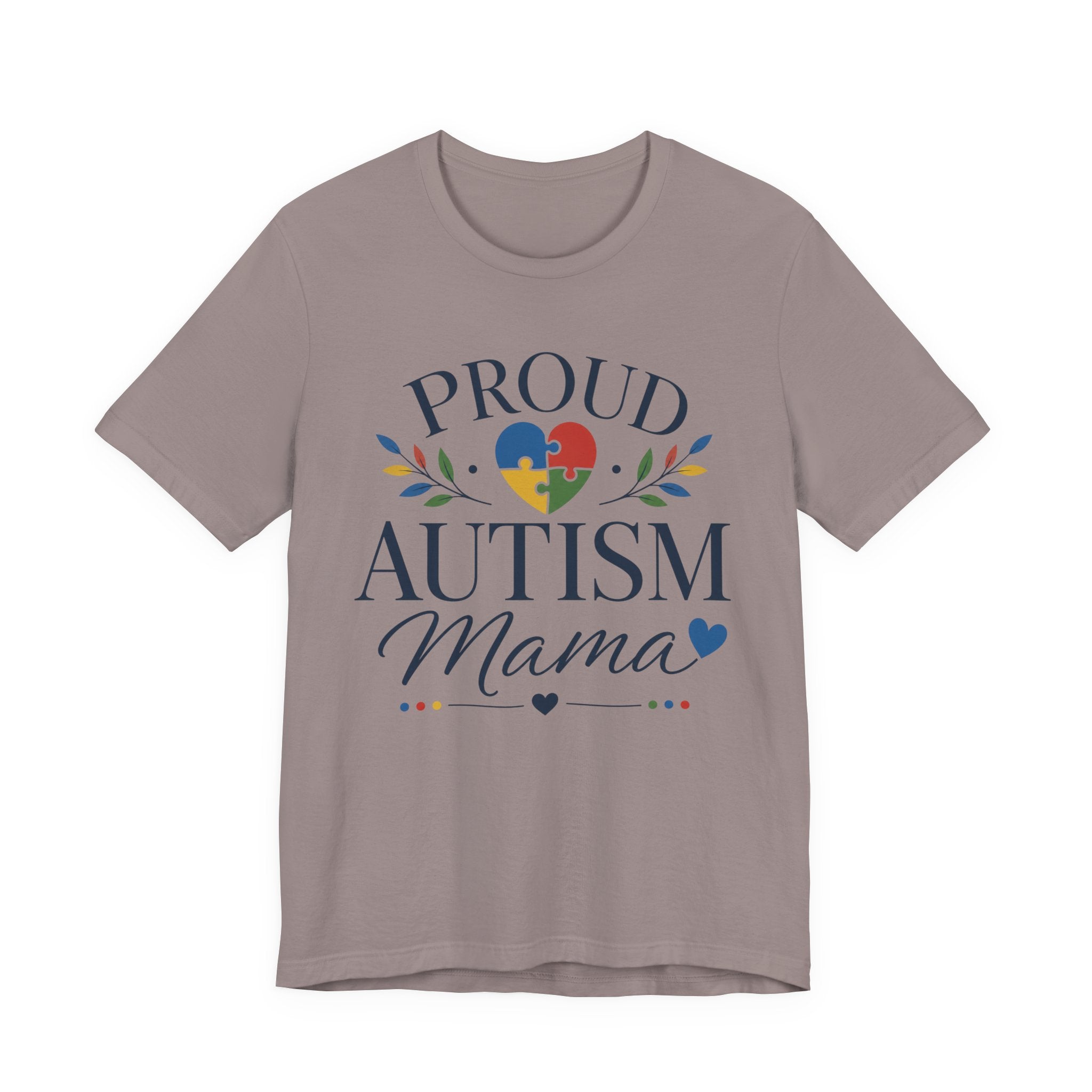 Proud Autism Mama T-Shirt | Puzzle Heart Mom Tee