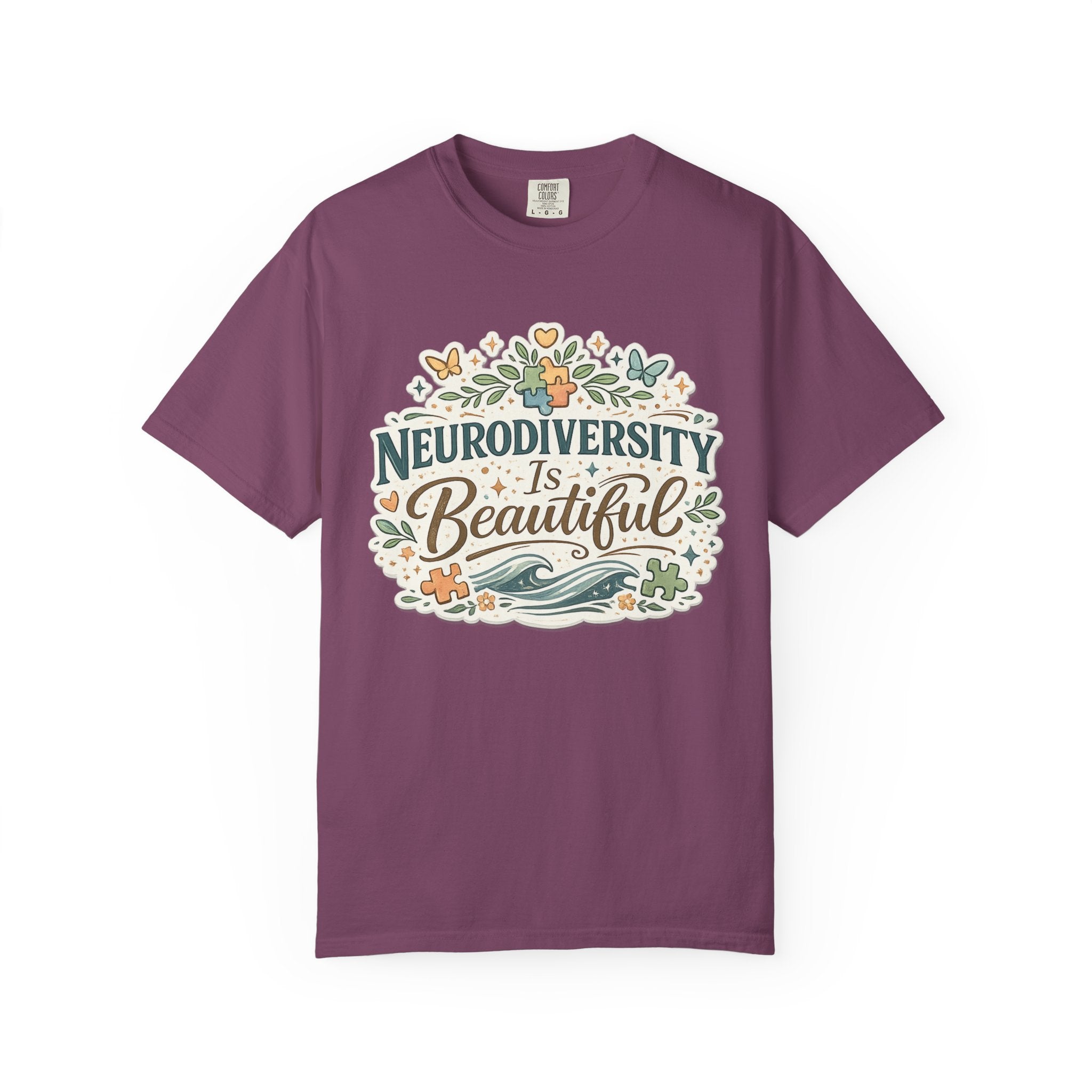 Neurodiversity Is Beautiful T-shirt | Floral Wave Awareness Tee