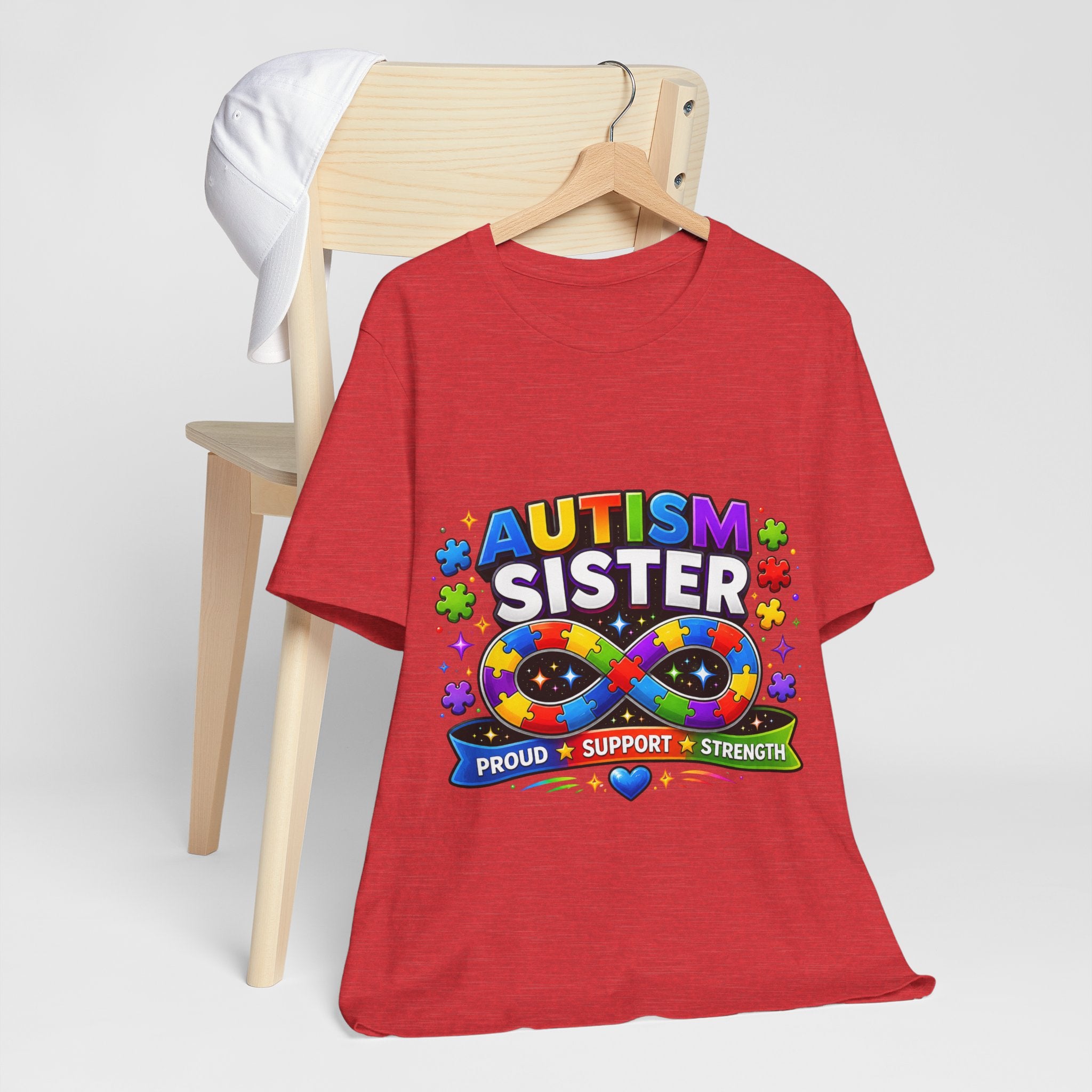 Autism Sister Tee | Puzzle Infinity Support Strength Shirt