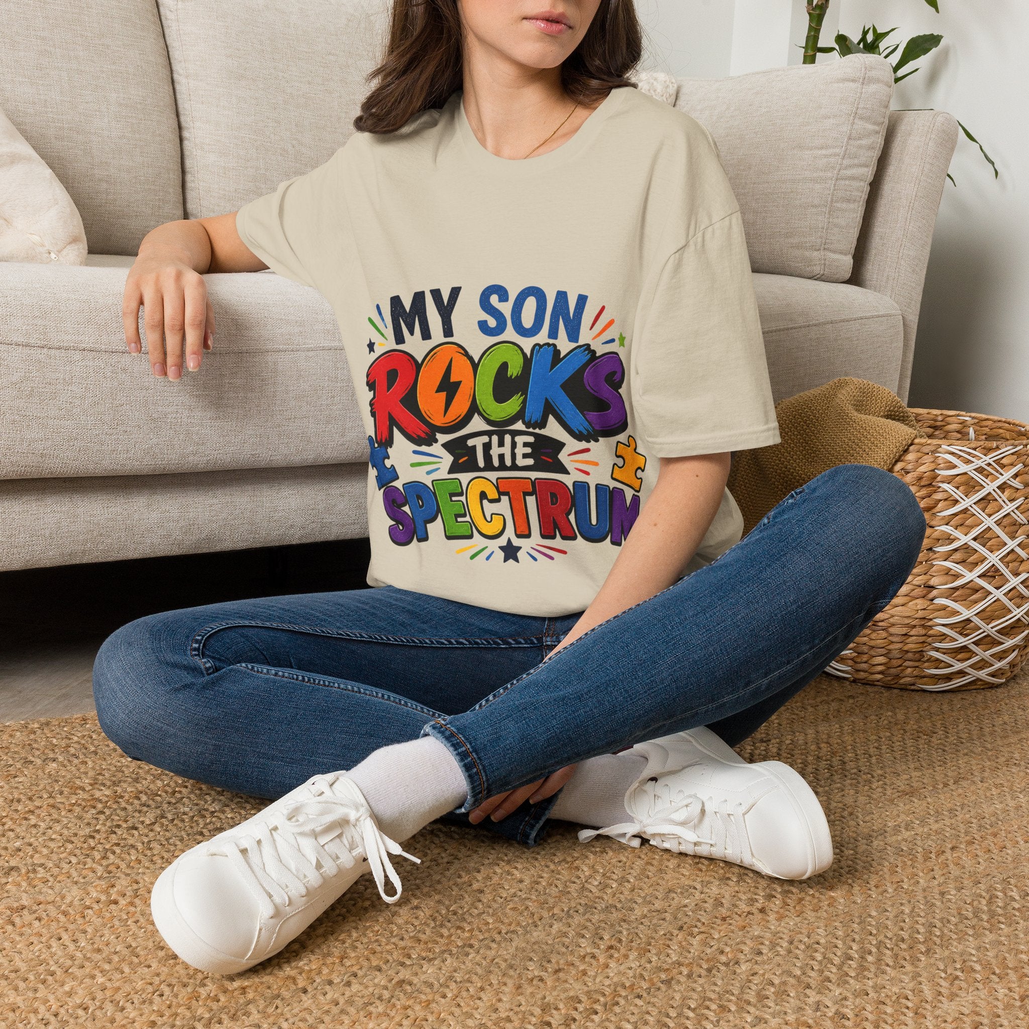 My Son Rocks the Spectrum Shirt, Autism Mom Shirt, Proud Autism Parent Tee, Autism Acceptance T-Shirt, Special Needs Mom Apparel