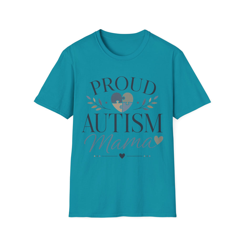 Proud Autism Mama T-Shirt | Puzzle Heart Awareness Tee | Special Needs
