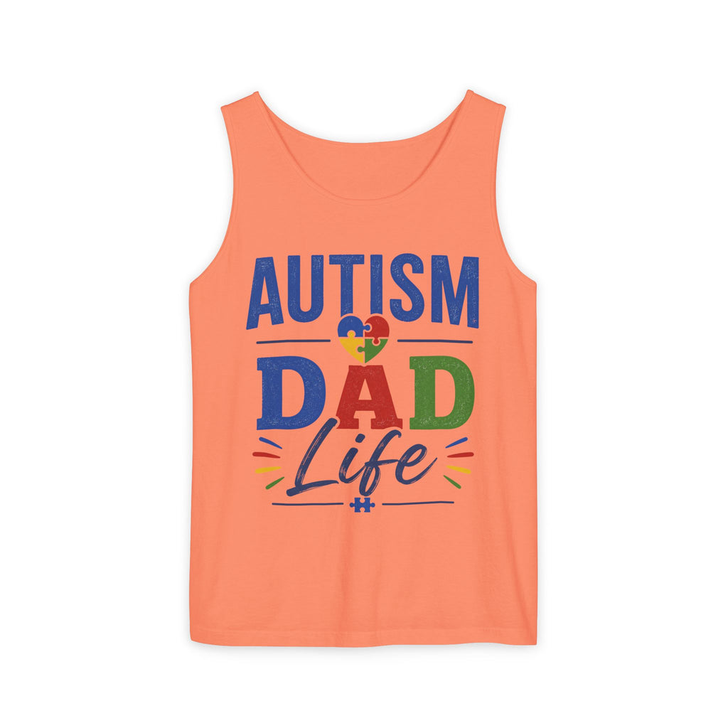 Autism Dad Life Tank Top | Awareness Puzzle Heart, Father Support