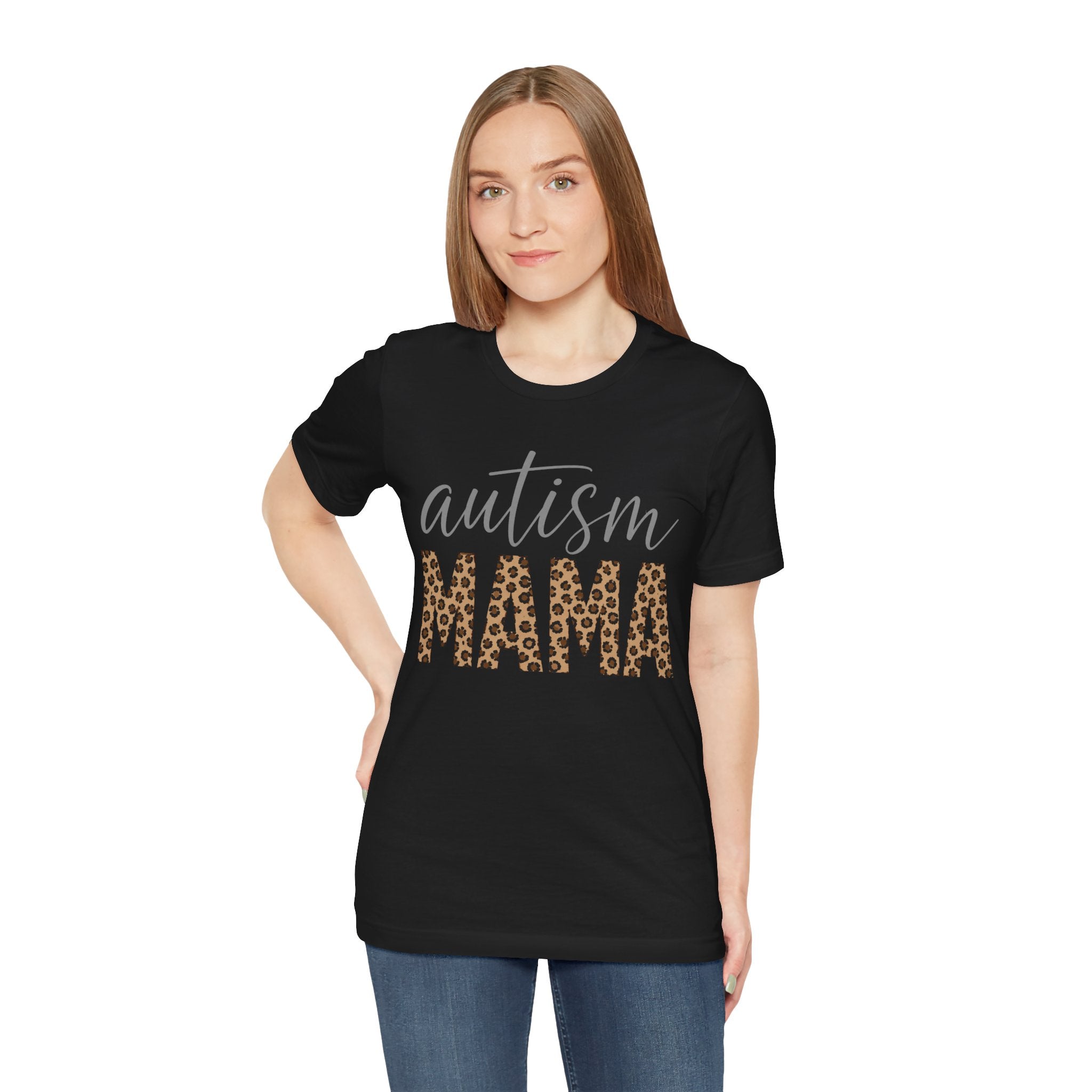 Autism Mama Leopard Print T-Shirt