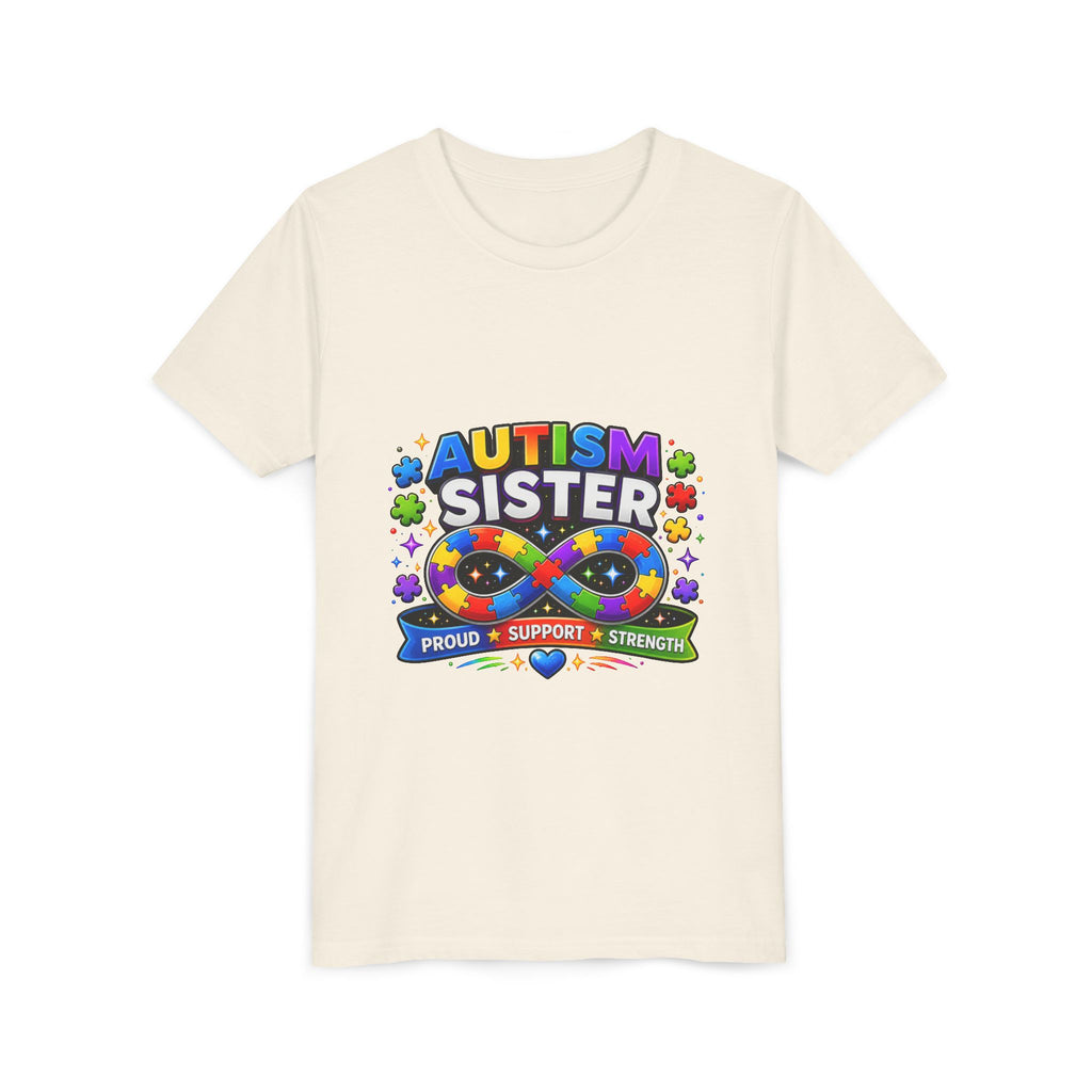 Autism Sister Shirt | Autism Sibling Tee | Infinity Puzzle Shirt | Proud Support Strength | Autism Acceptance Gift for Sister
