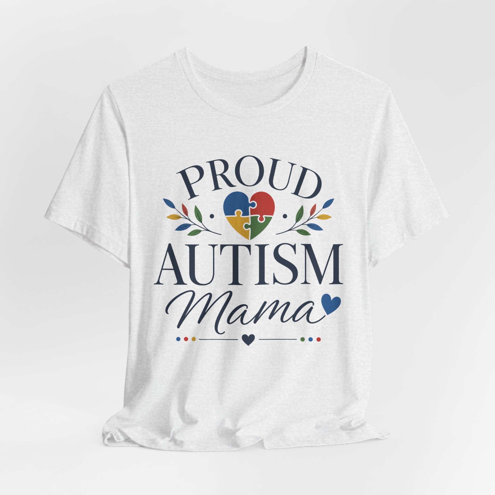 Proud Autism Mama T-Shirt | Puzzle Heart Mom Tee