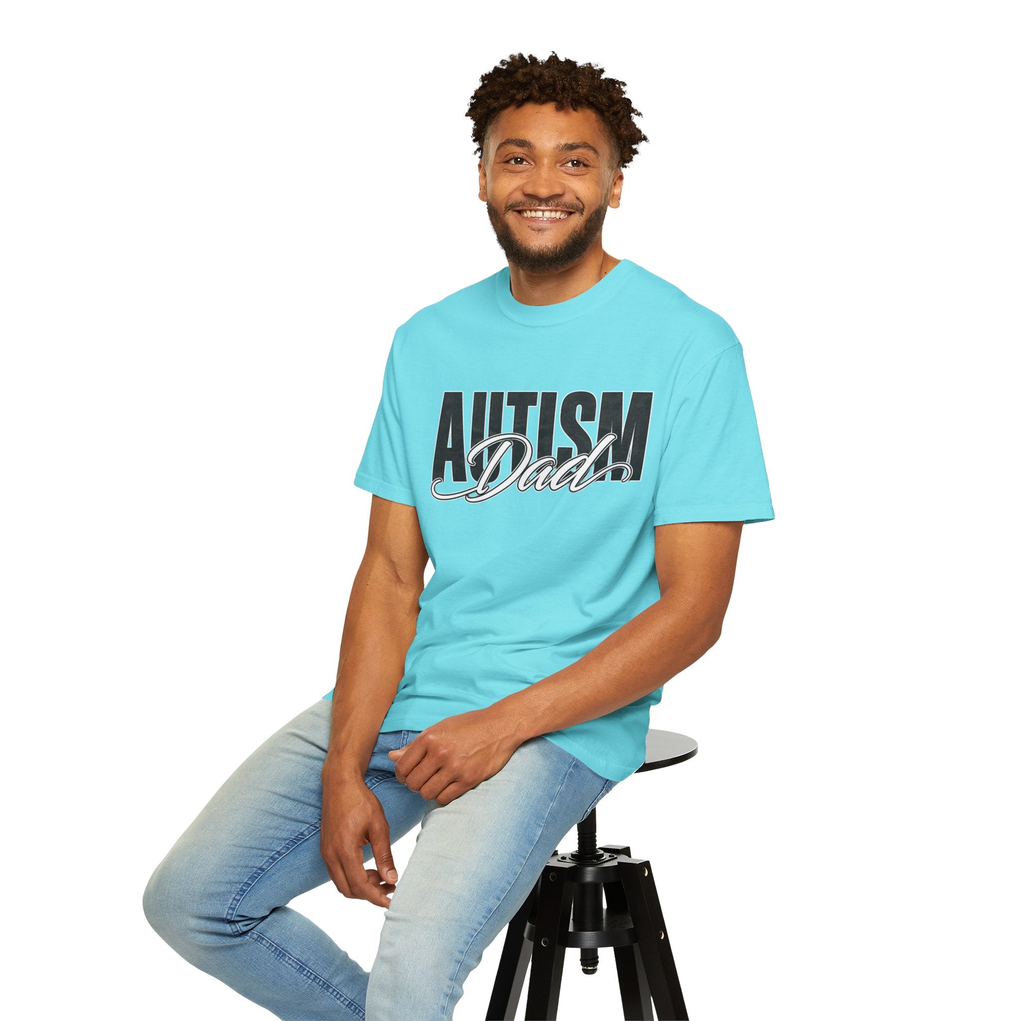 Autism Dad Shirt Autism Dad T Shirt Proud Autism Father Rainbow Block Letter Tee Autism Awareness Autism Acceptance Gift for Dad