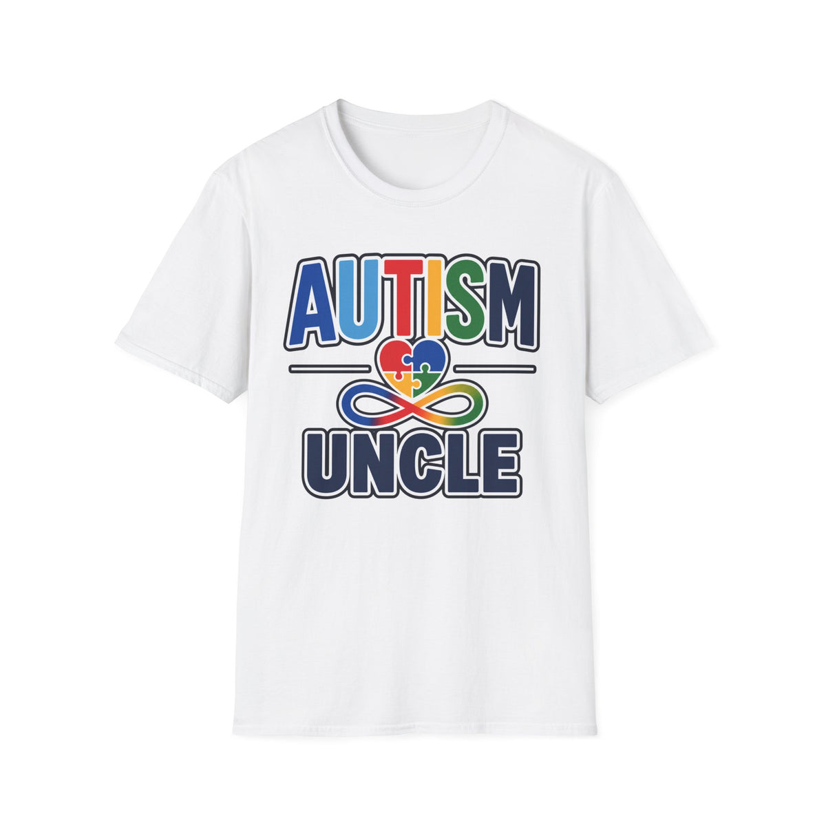 Autism Uncle Shirt, Puzzle Heart Neurodiversity Support Tee, Autism Awareness Uncle Gift, Autism Acceptance Family T-Shirt